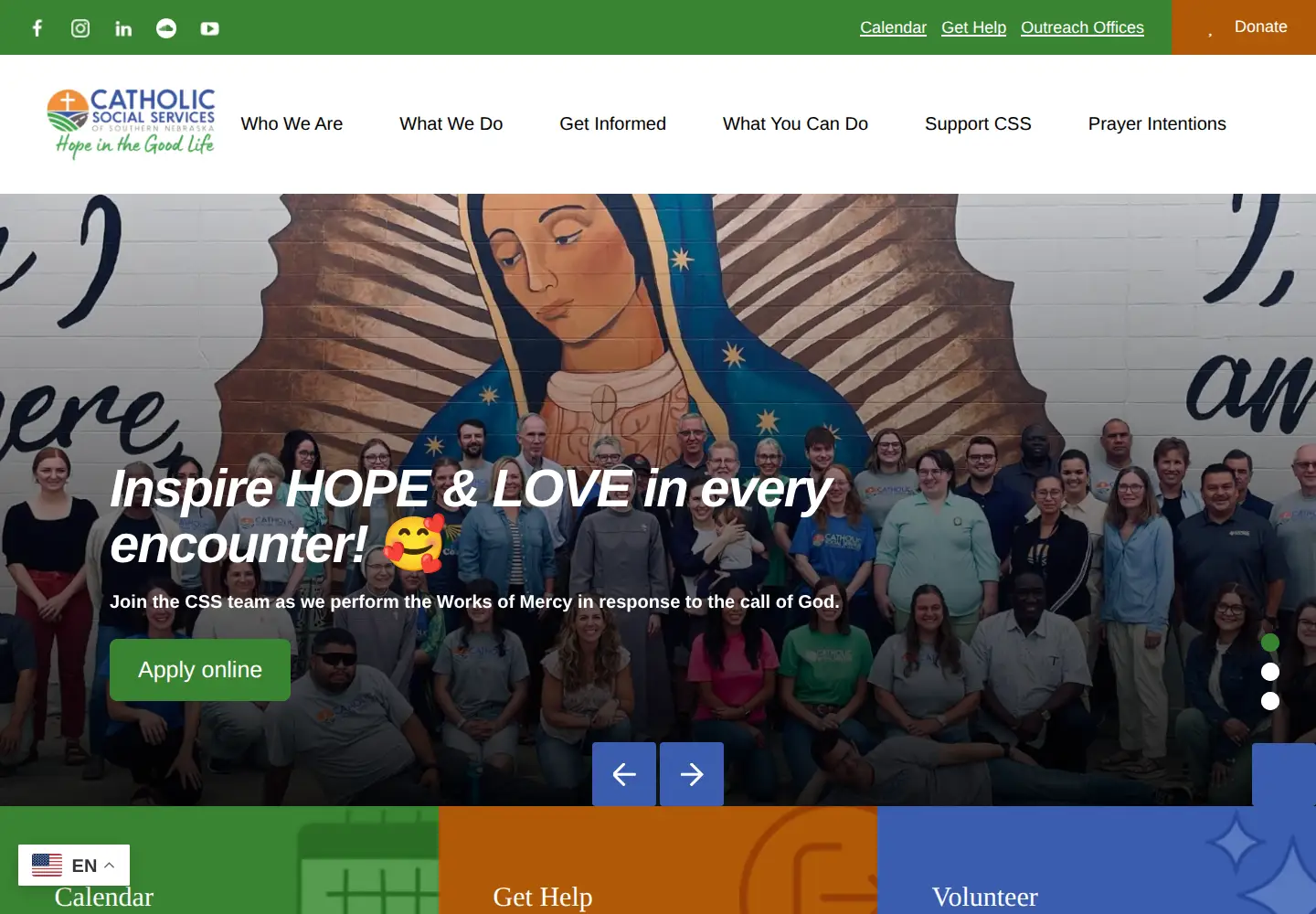 Screenshot of csshope.org