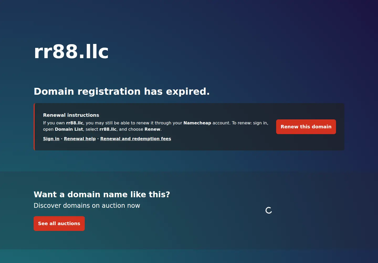 Screenshot of rr88.llc