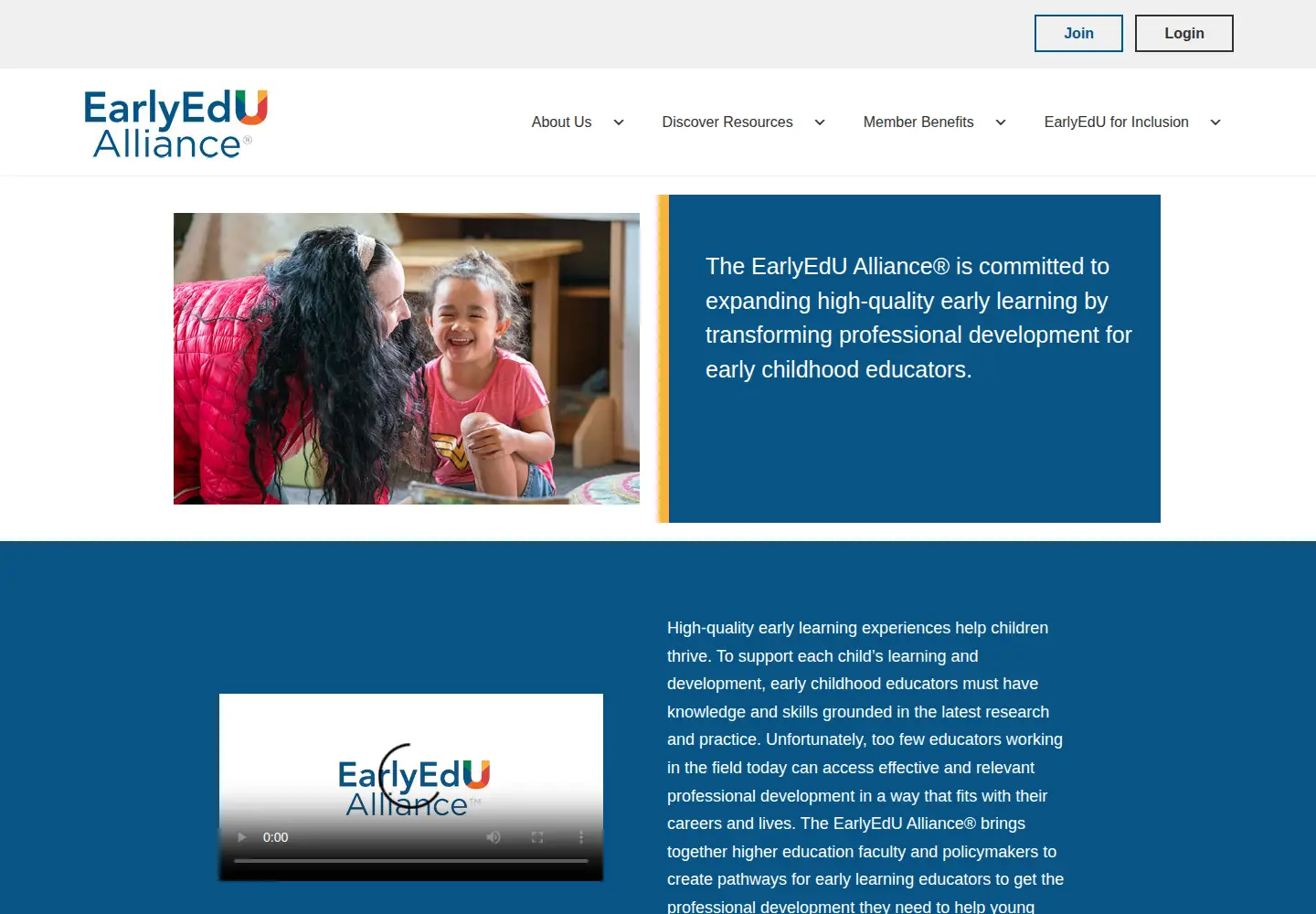 Screenshot of earlyedualliance.org