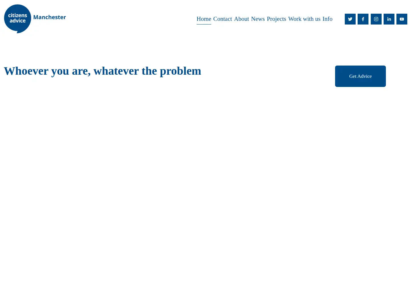 Screenshot of citizensadvicemanchester.org.uk