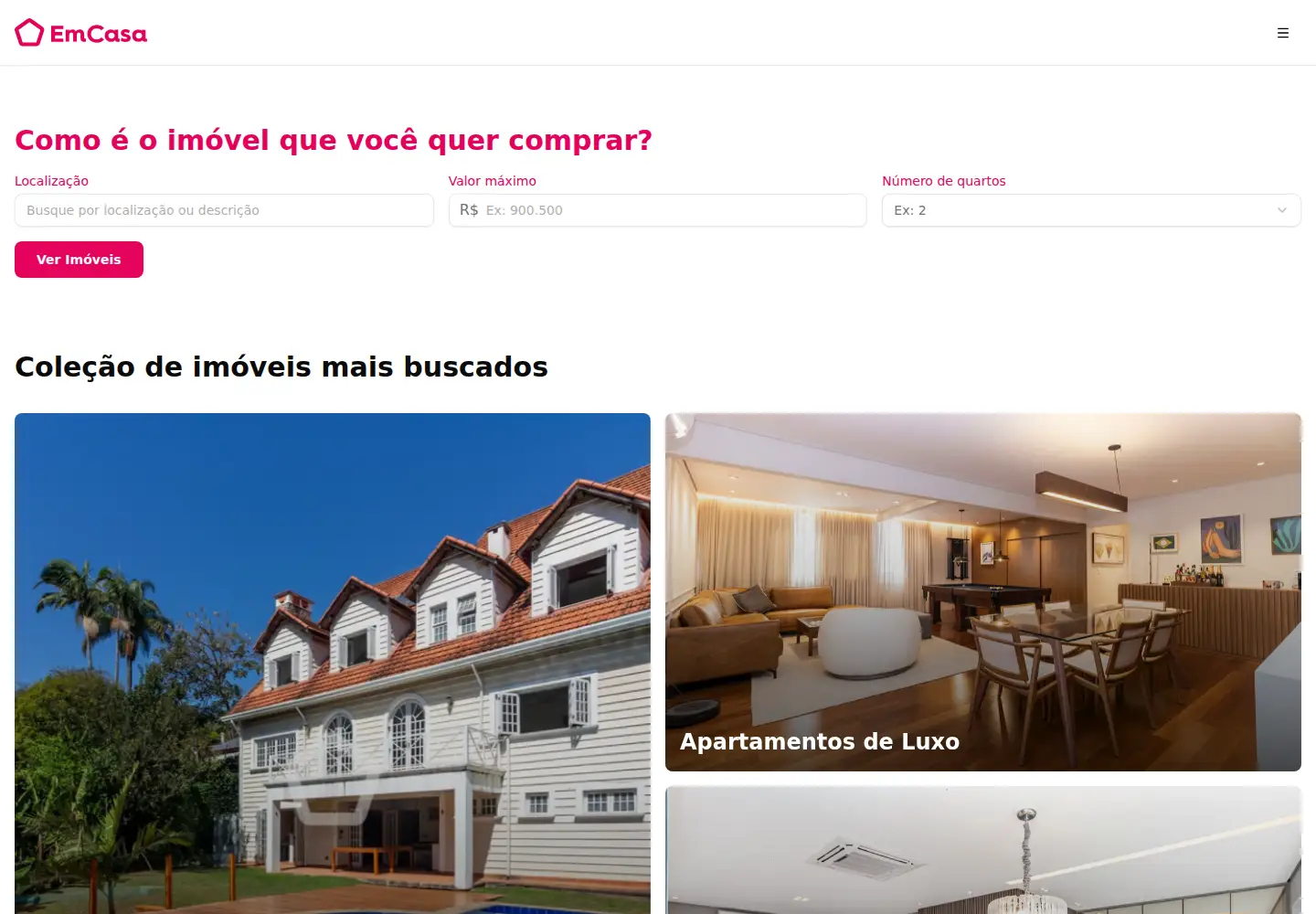 Screenshot of emcasa.com