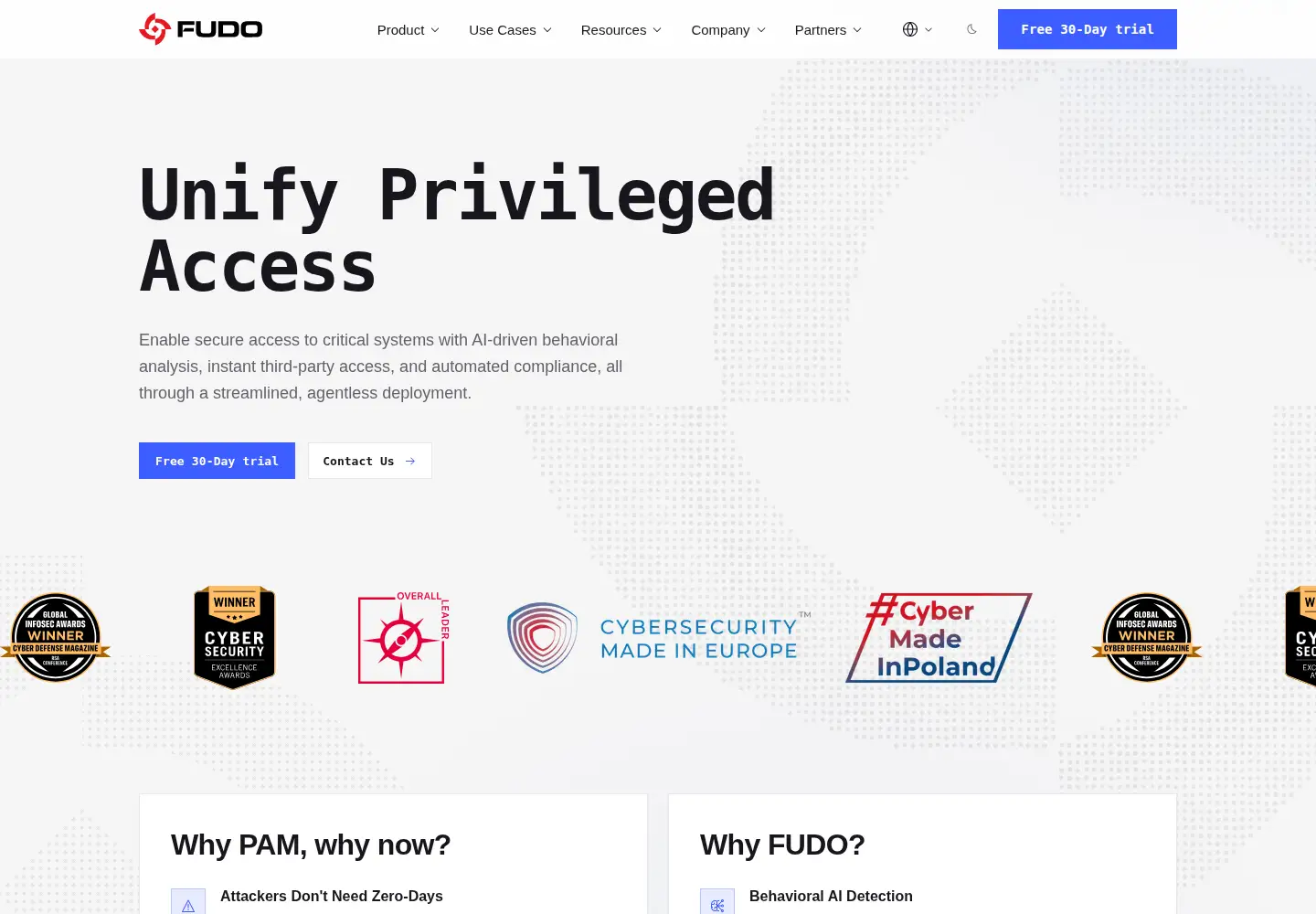 Captured homepage of fudosecurity.com in the current scan