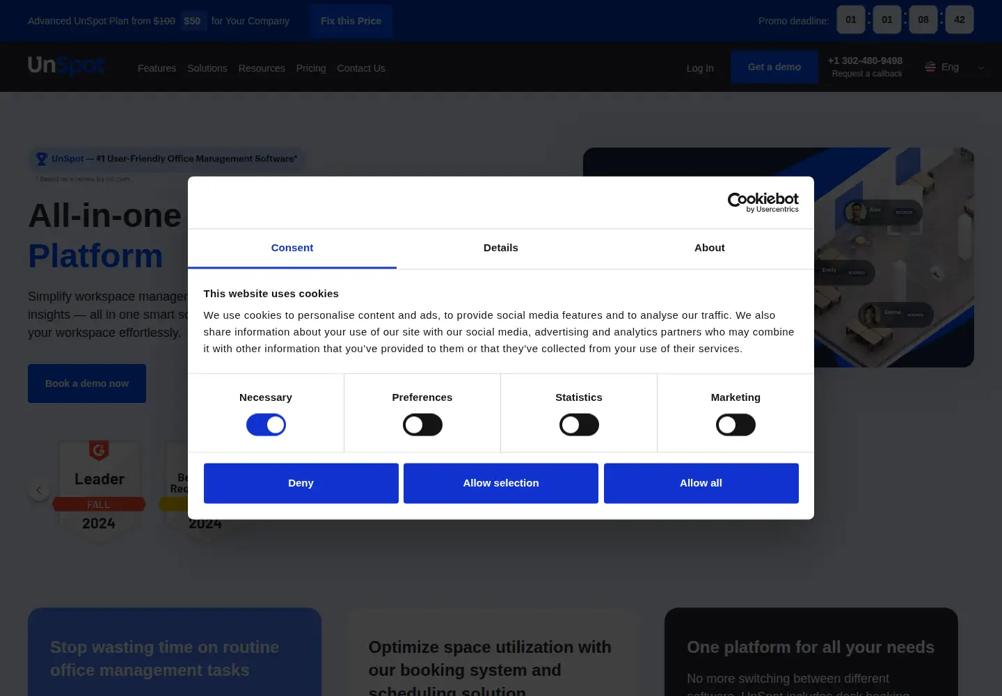 Screenshot of unspot.com