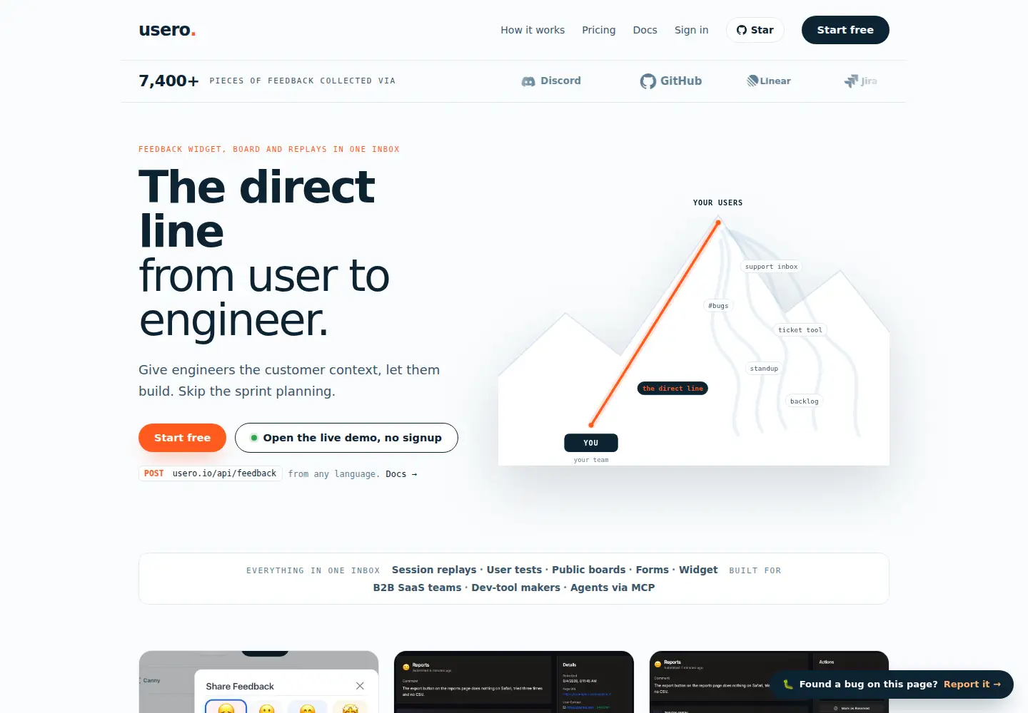 Screenshot of usero.io