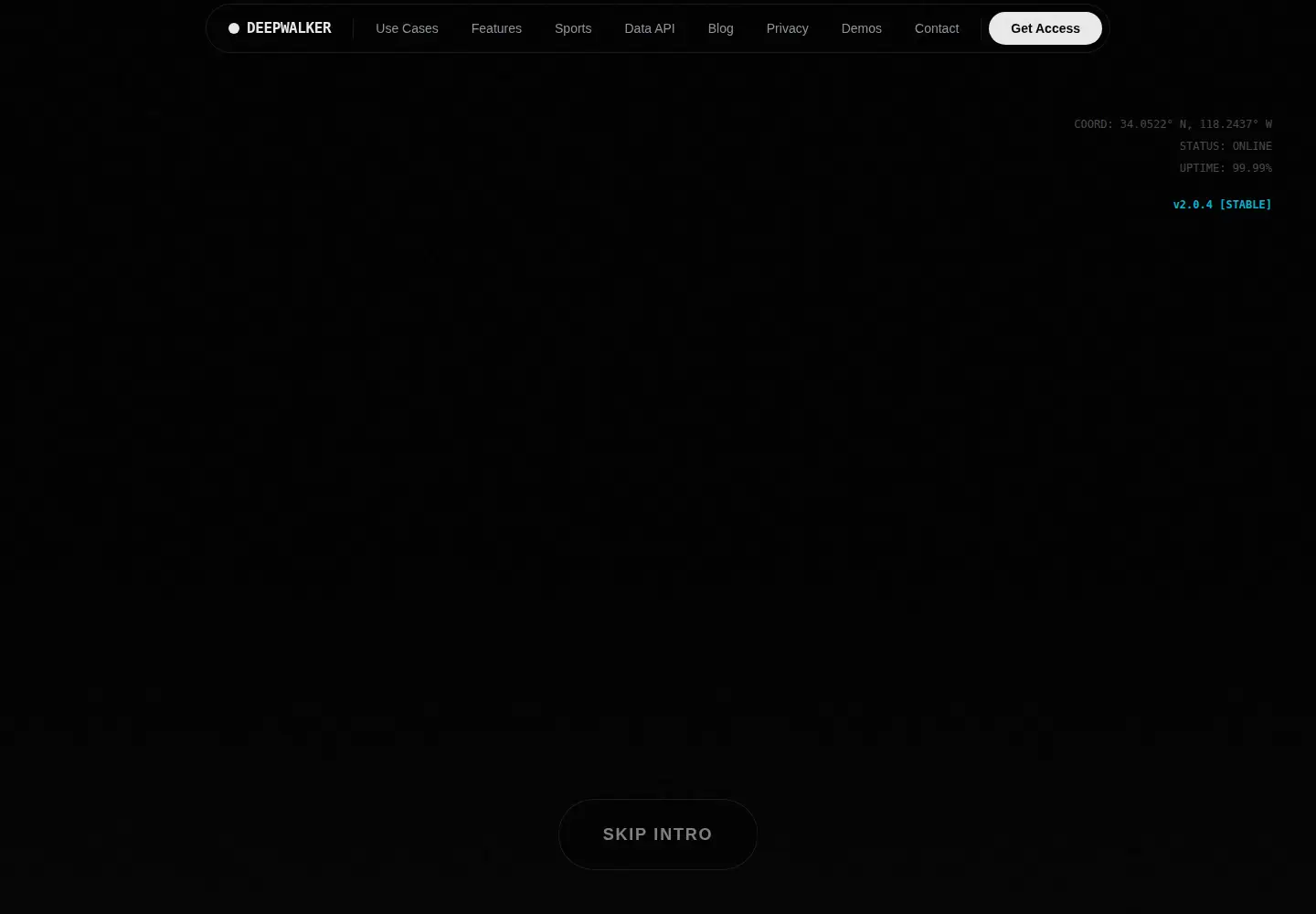 Captured homepage of deepwalker.xyz in the current scan