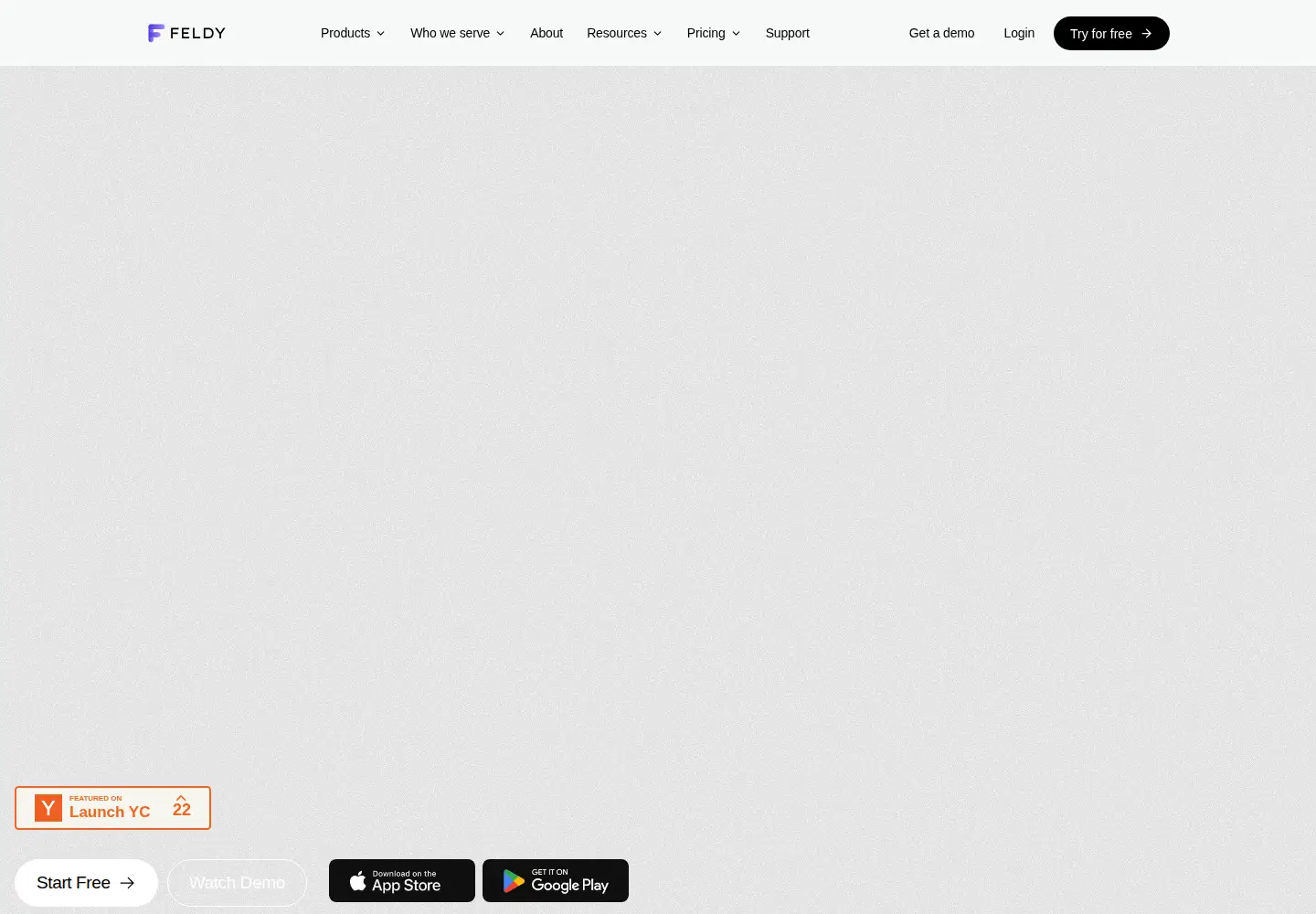 Screenshot of feldy.ai