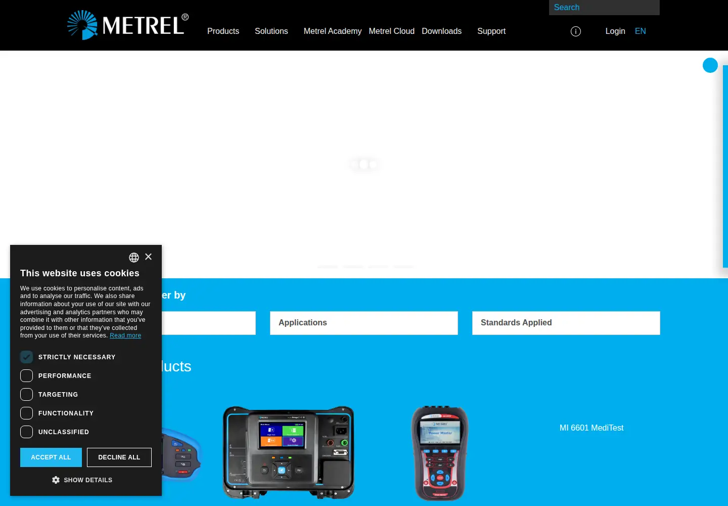 Screenshot of metrel.si