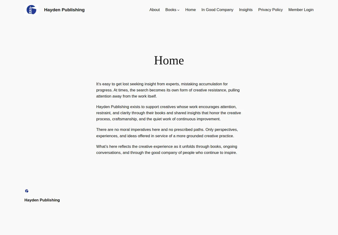 Screenshot of haydenpub.com