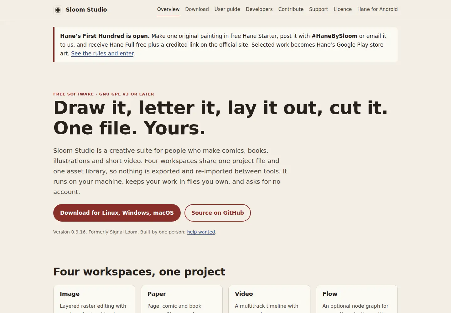Captured homepage of sloom.studio in the current scan