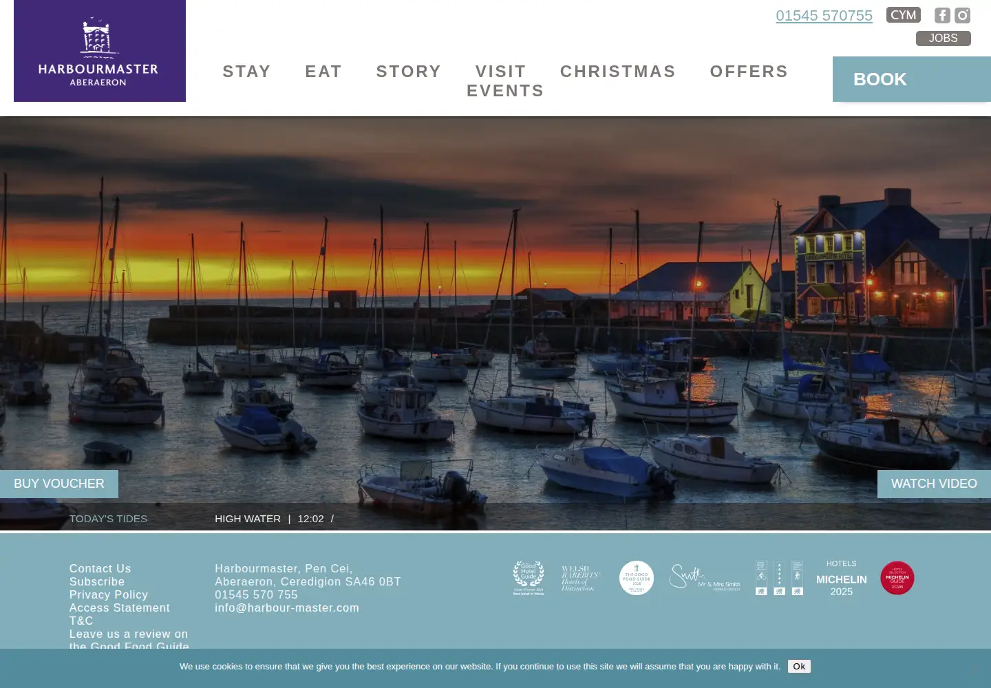 Captured homepage of harbour-master.com in the current scan