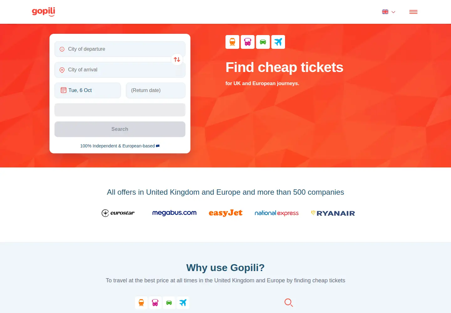 Captured homepage of gopili.co.uk in the current scan
