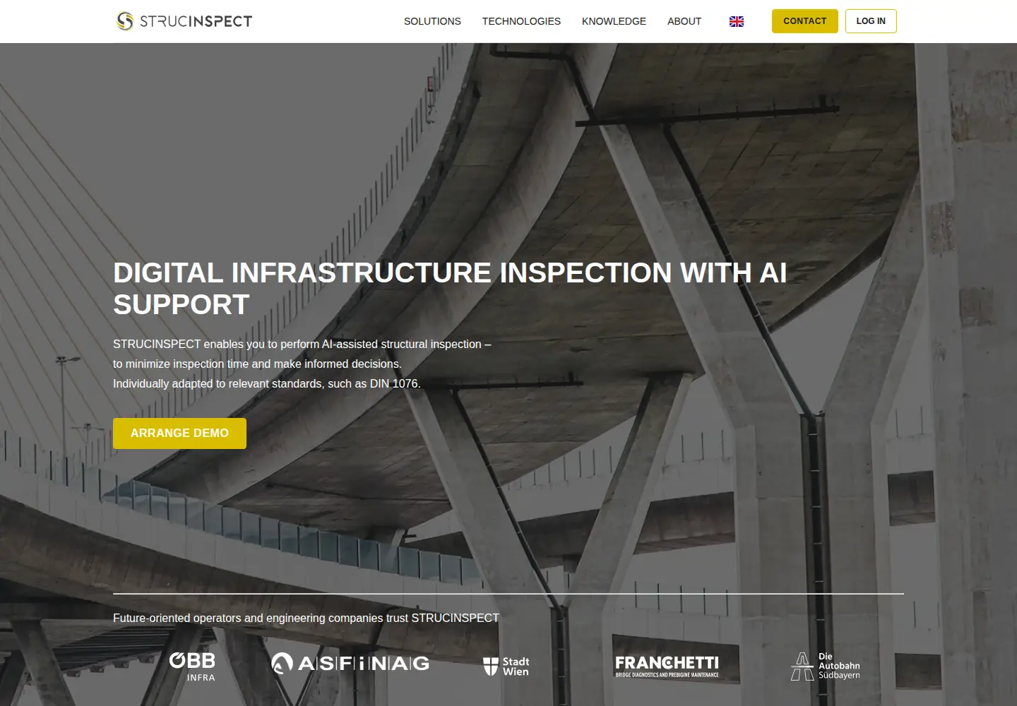 Captured homepage of strucinspect.com in the current scan