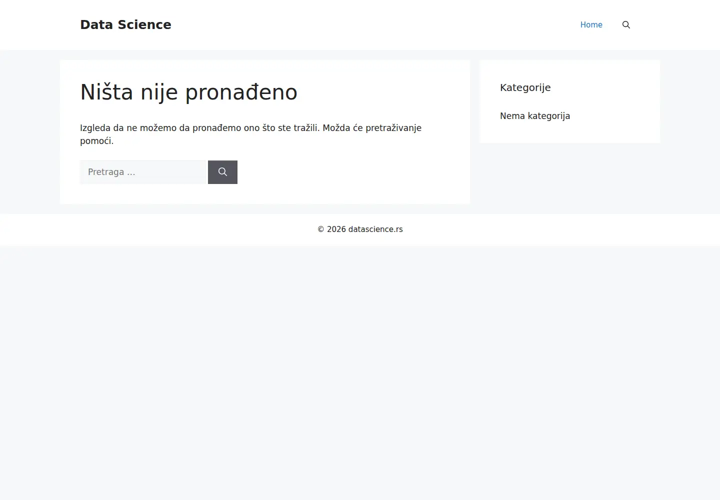 Screenshot of datascience.rs
