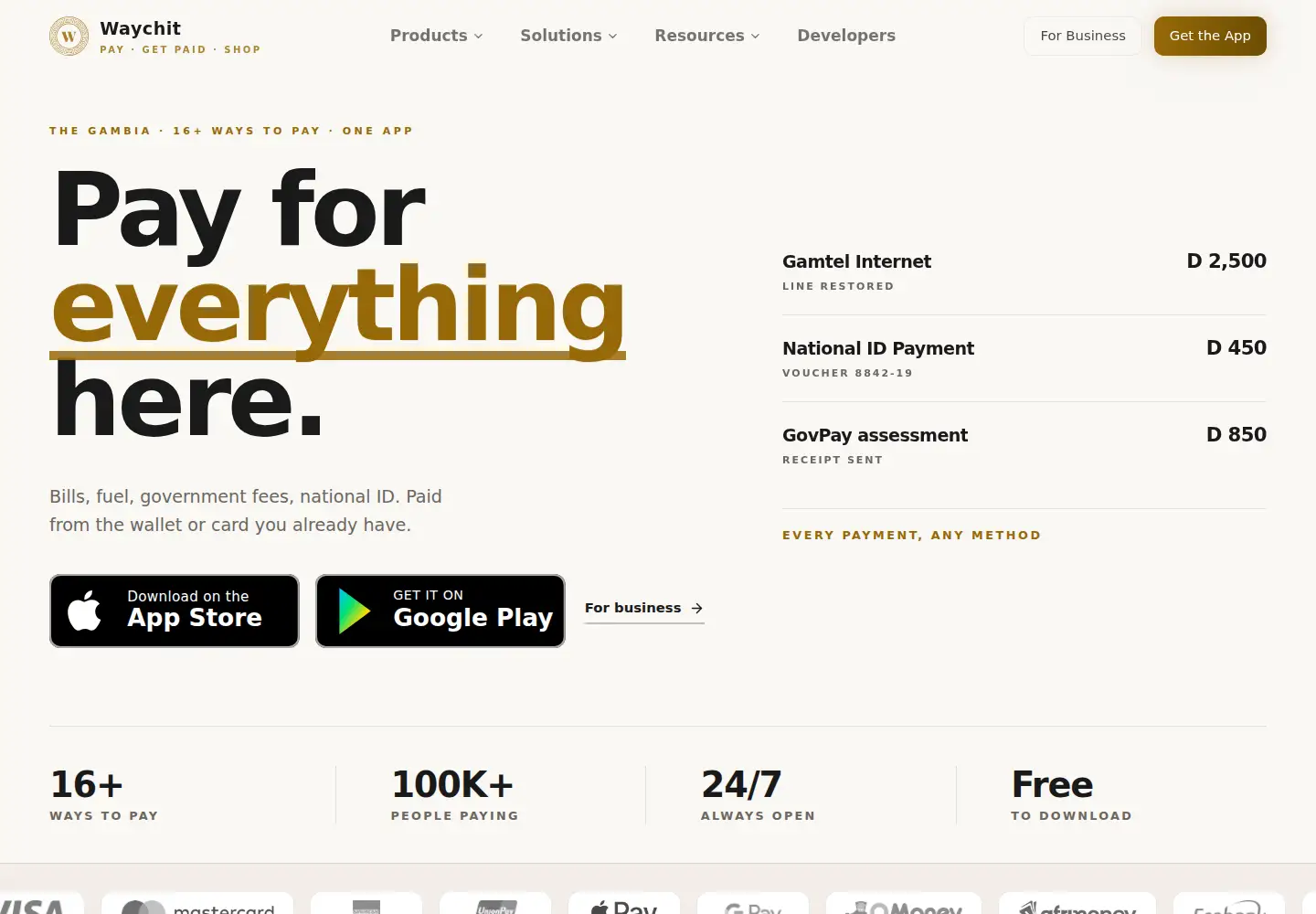 Captured homepage of waychit.com in the current scan