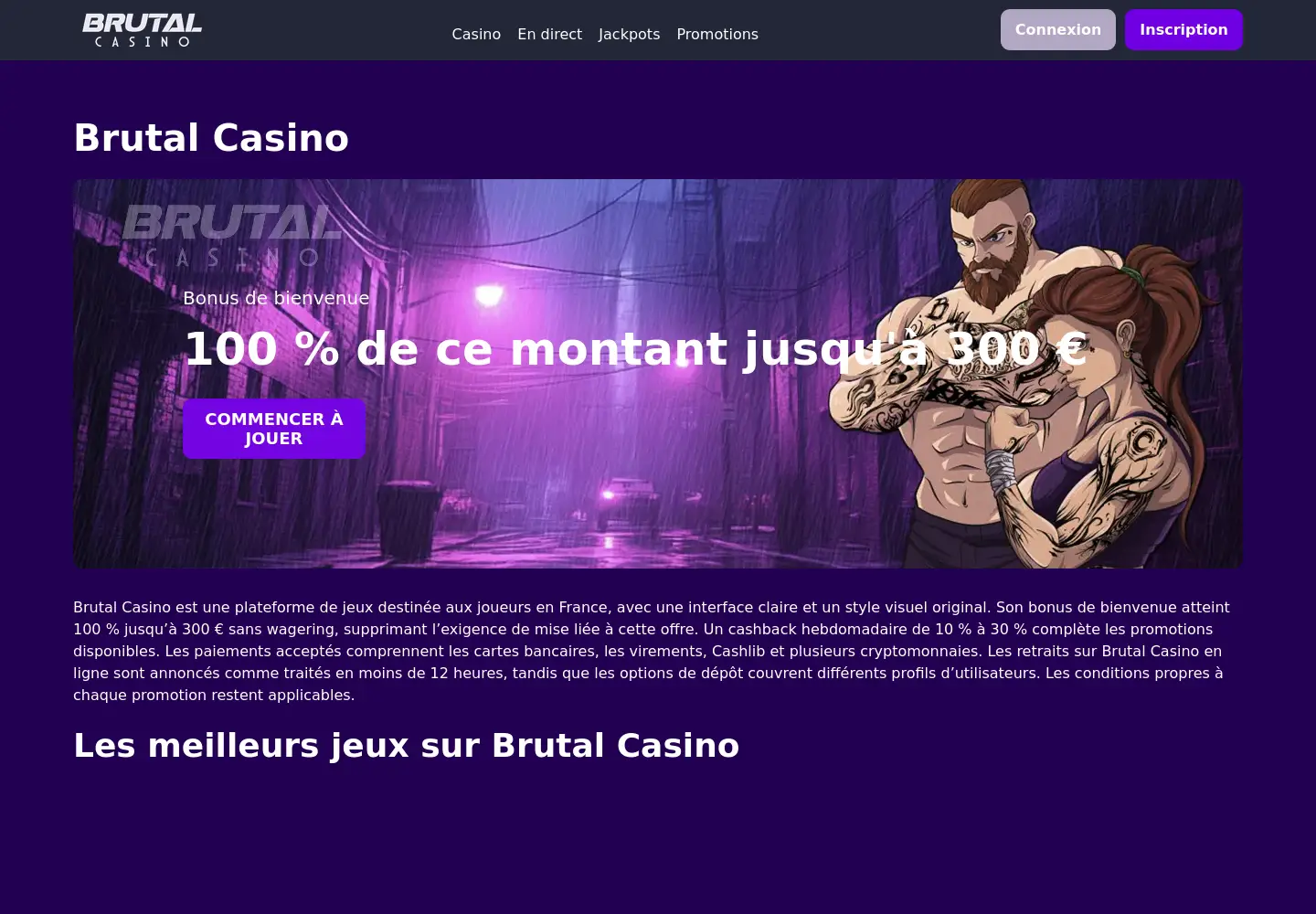 Captured homepage of brutalonline.fr in the current scan