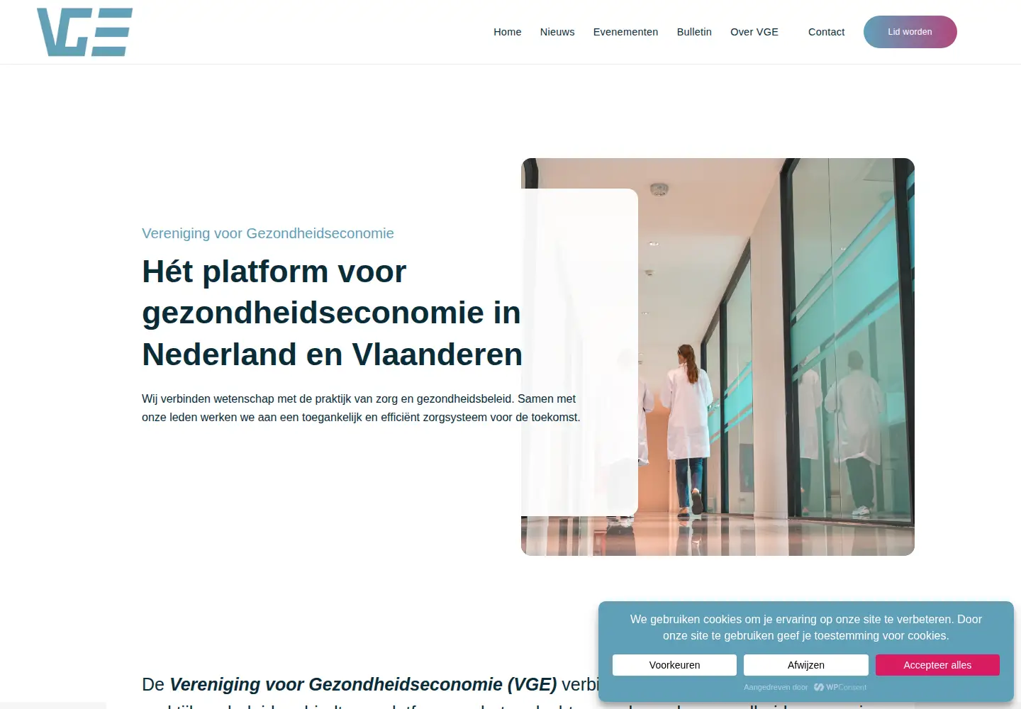 Captured homepage of gezondheidseconomie.org in the current scan