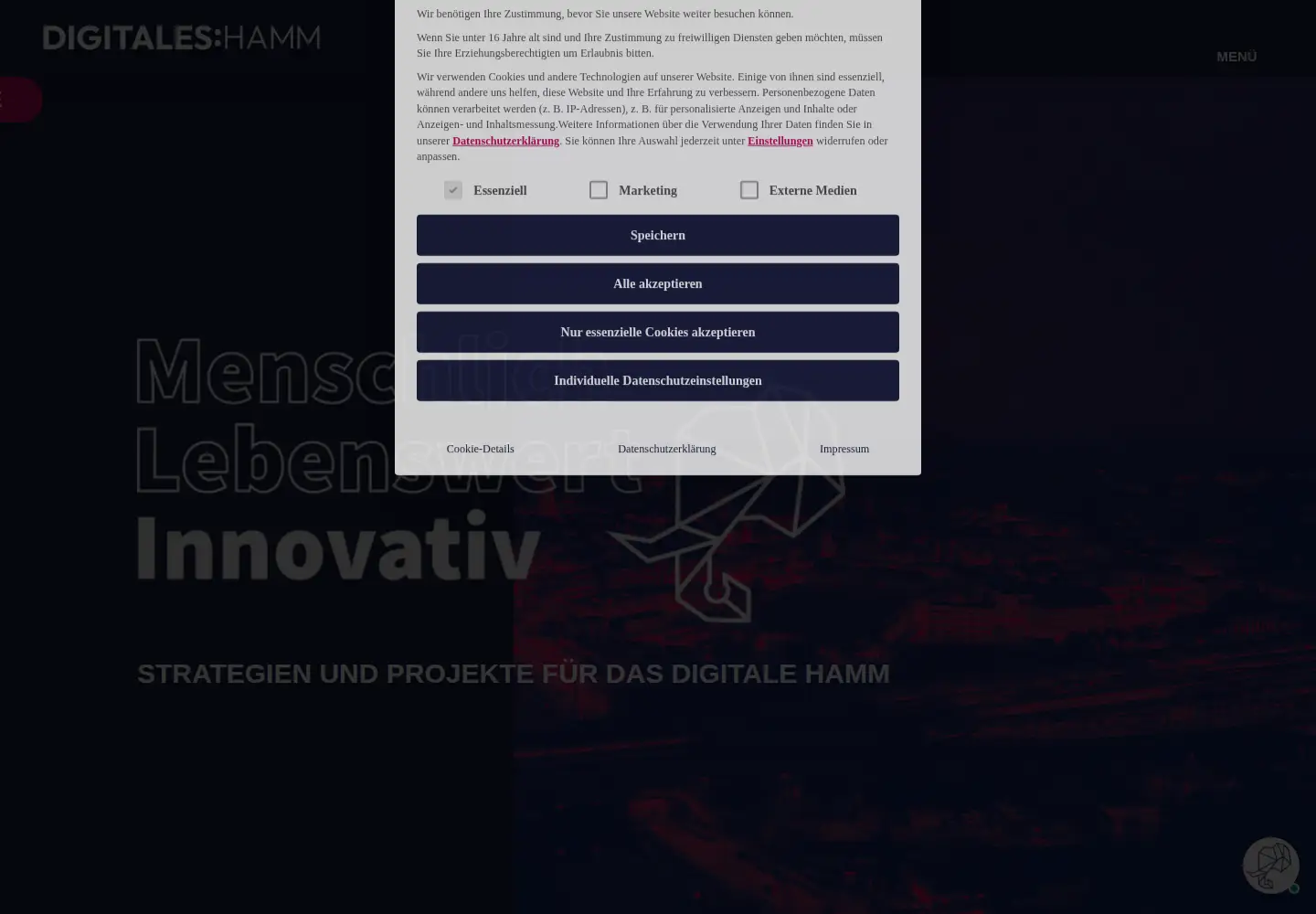 Screenshot of digitaleshamm.de