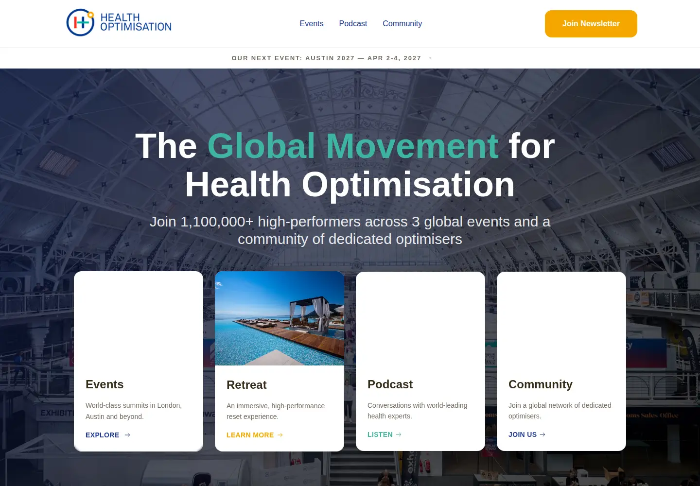 Screenshot of healthoptimisation.com