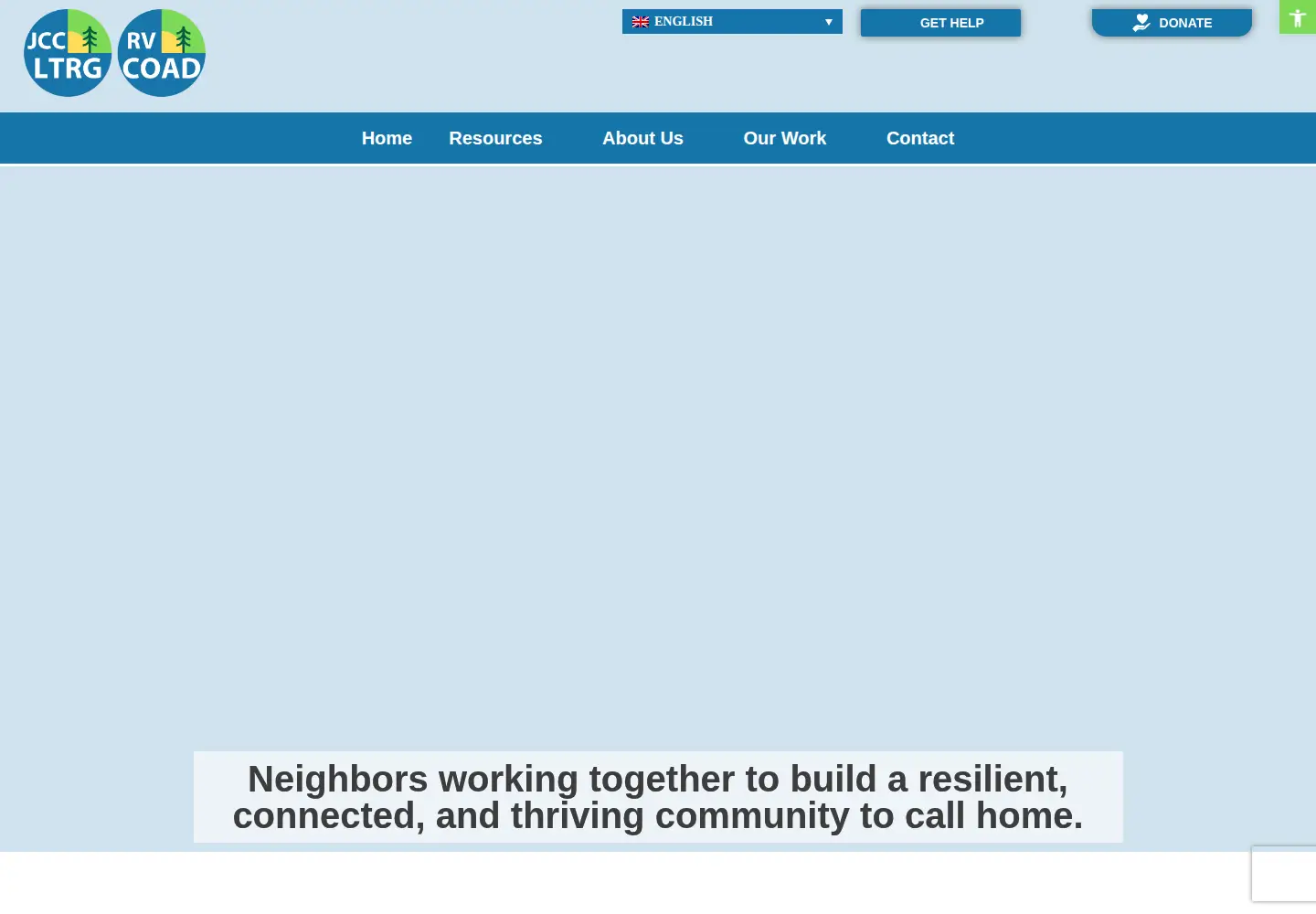 Captured homepage of jccltrg.org in the current scan