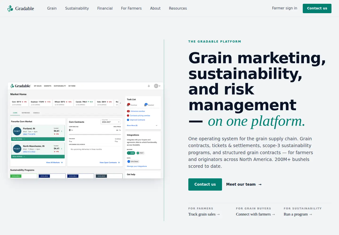 Captured homepage of gradable.com in the current scan