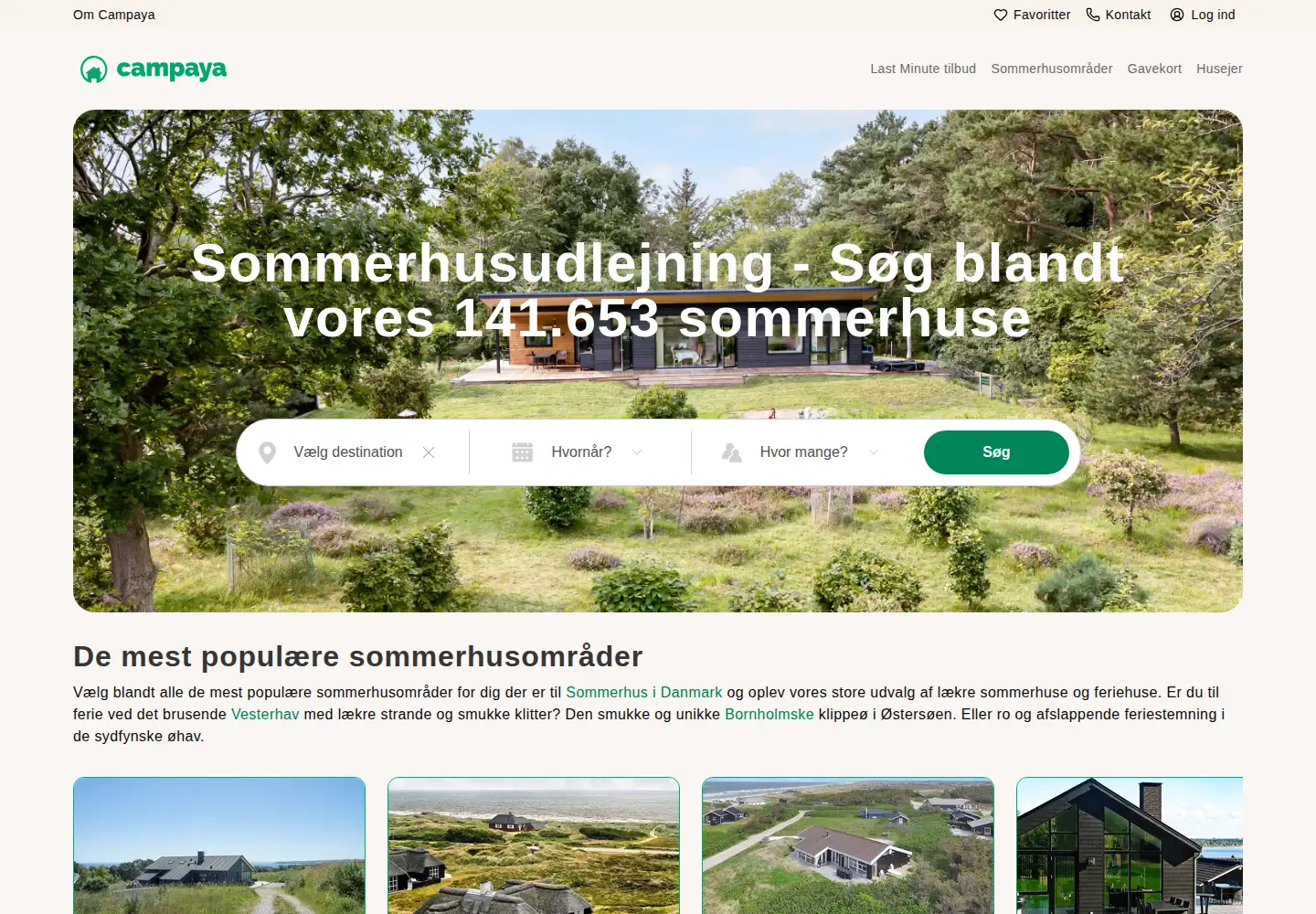 Captured homepage of campaya.dk in the current scan