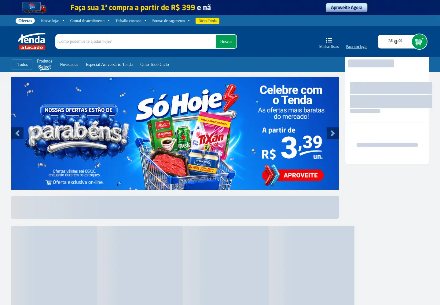 Screenshot of tendaatacado.com.br