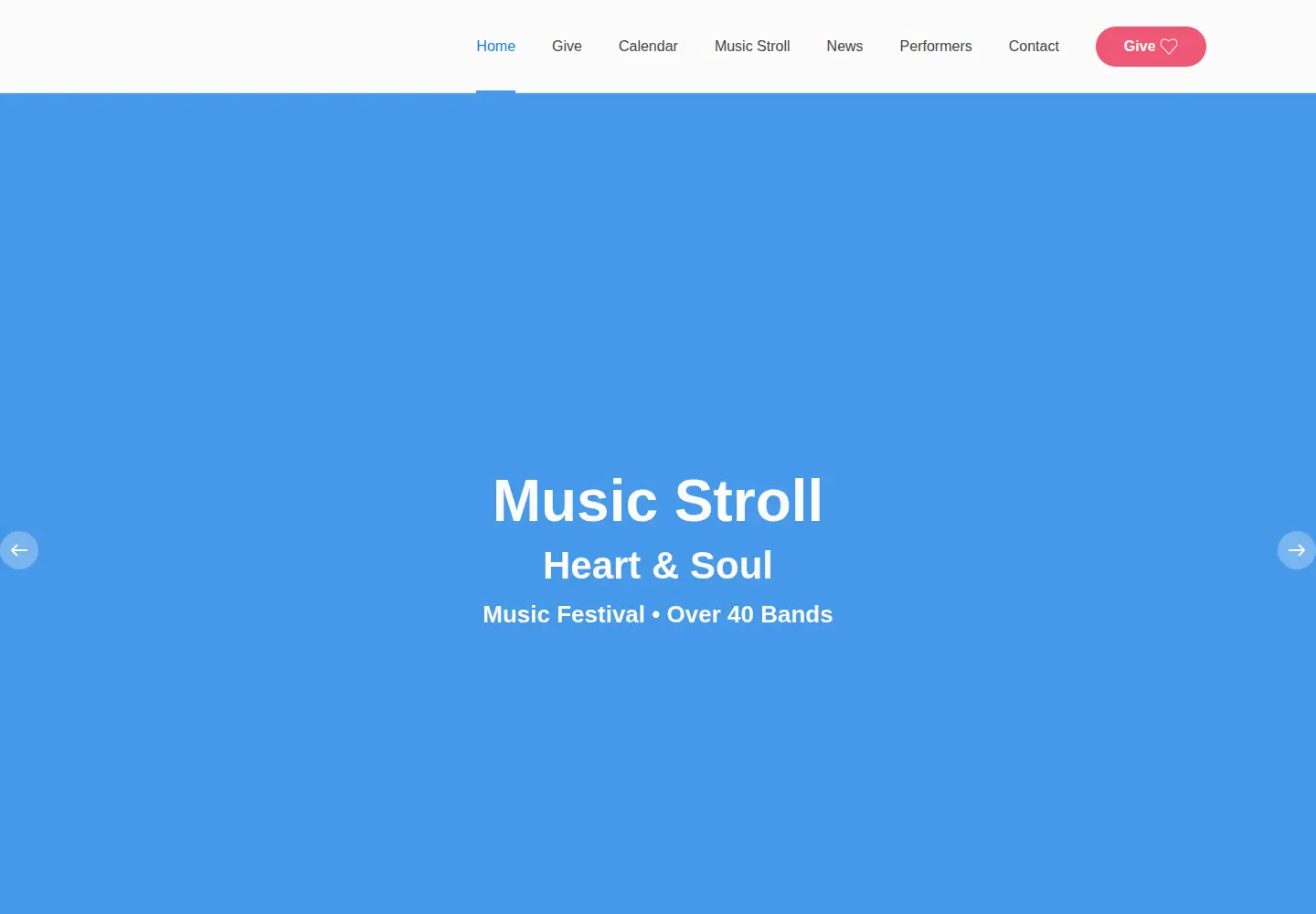 Captured homepage of heartsoul.org in the current scan