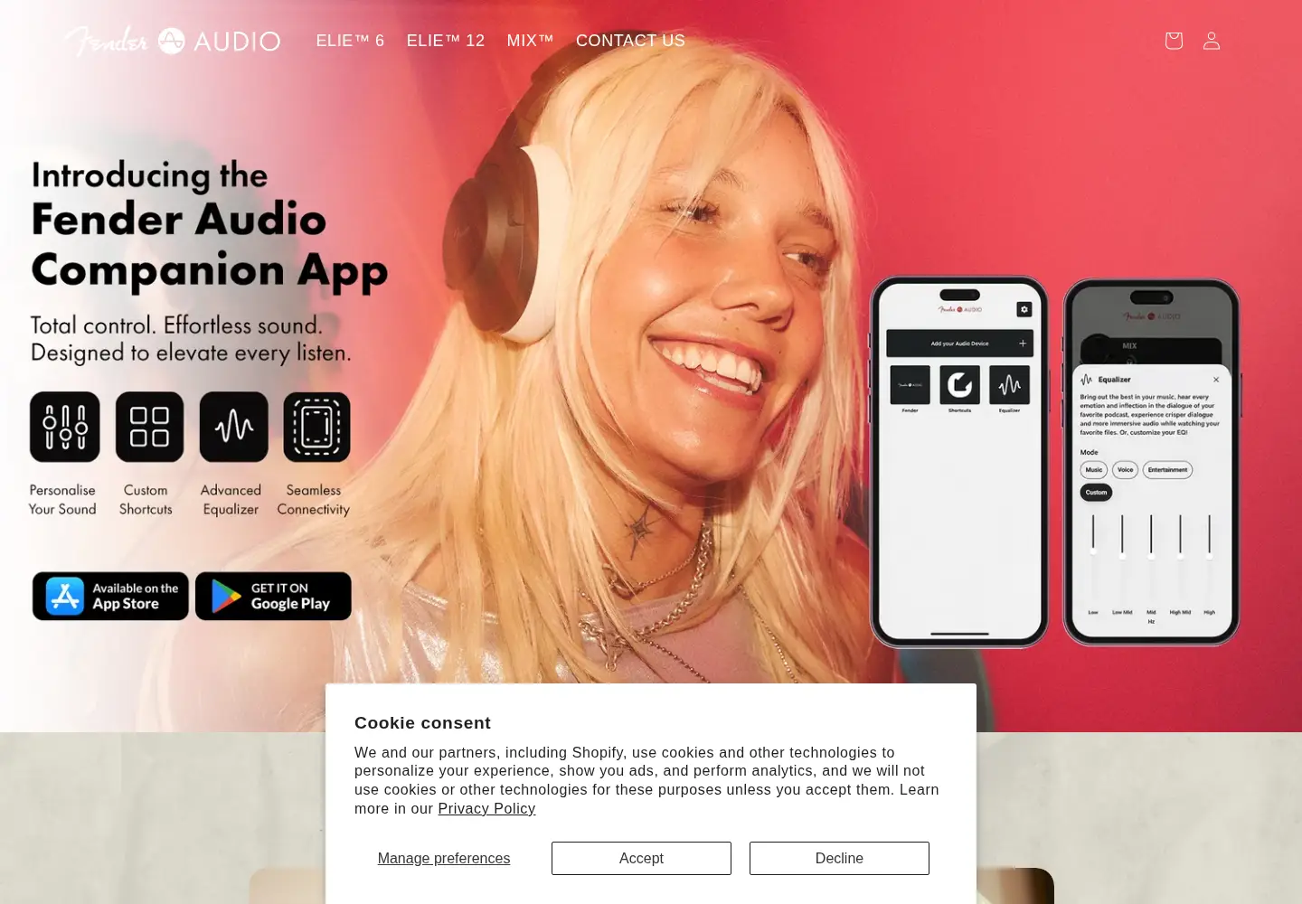 Screenshot of fenderaudio.com