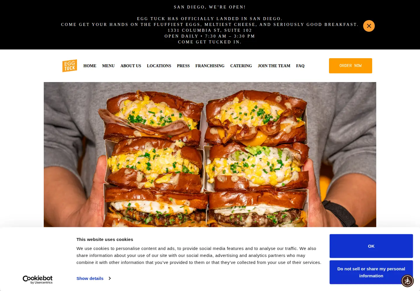 Screenshot of eggtuck.com