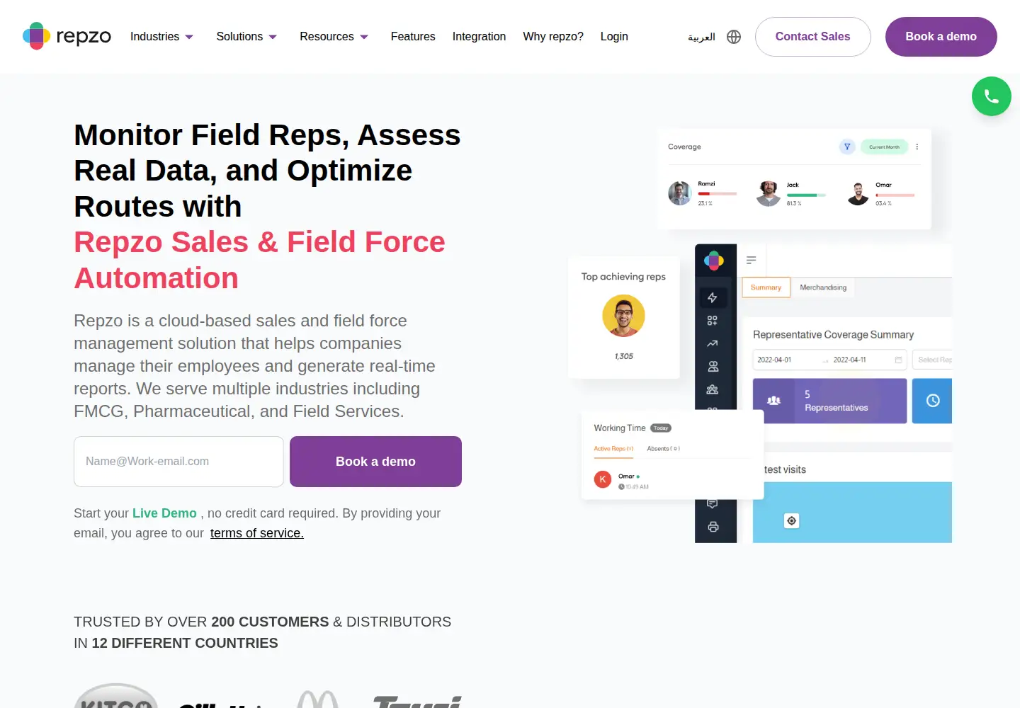 Captured homepage of repzo.com in the current scan