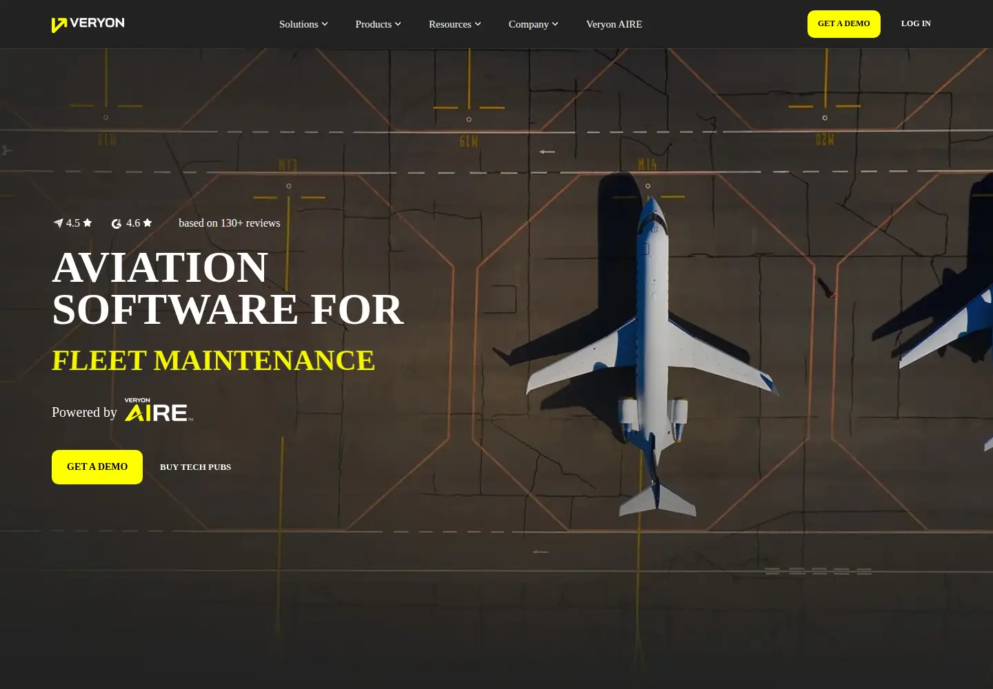 Captured homepage of veryon.com in the current scan