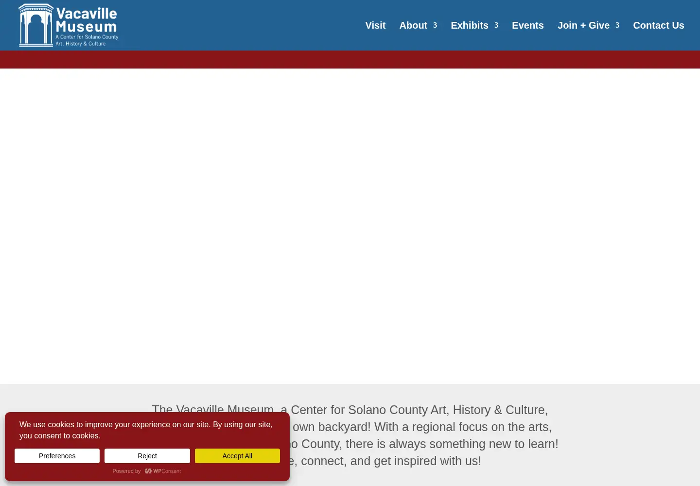Captured homepage of vacavillemuseum.org in the current scan