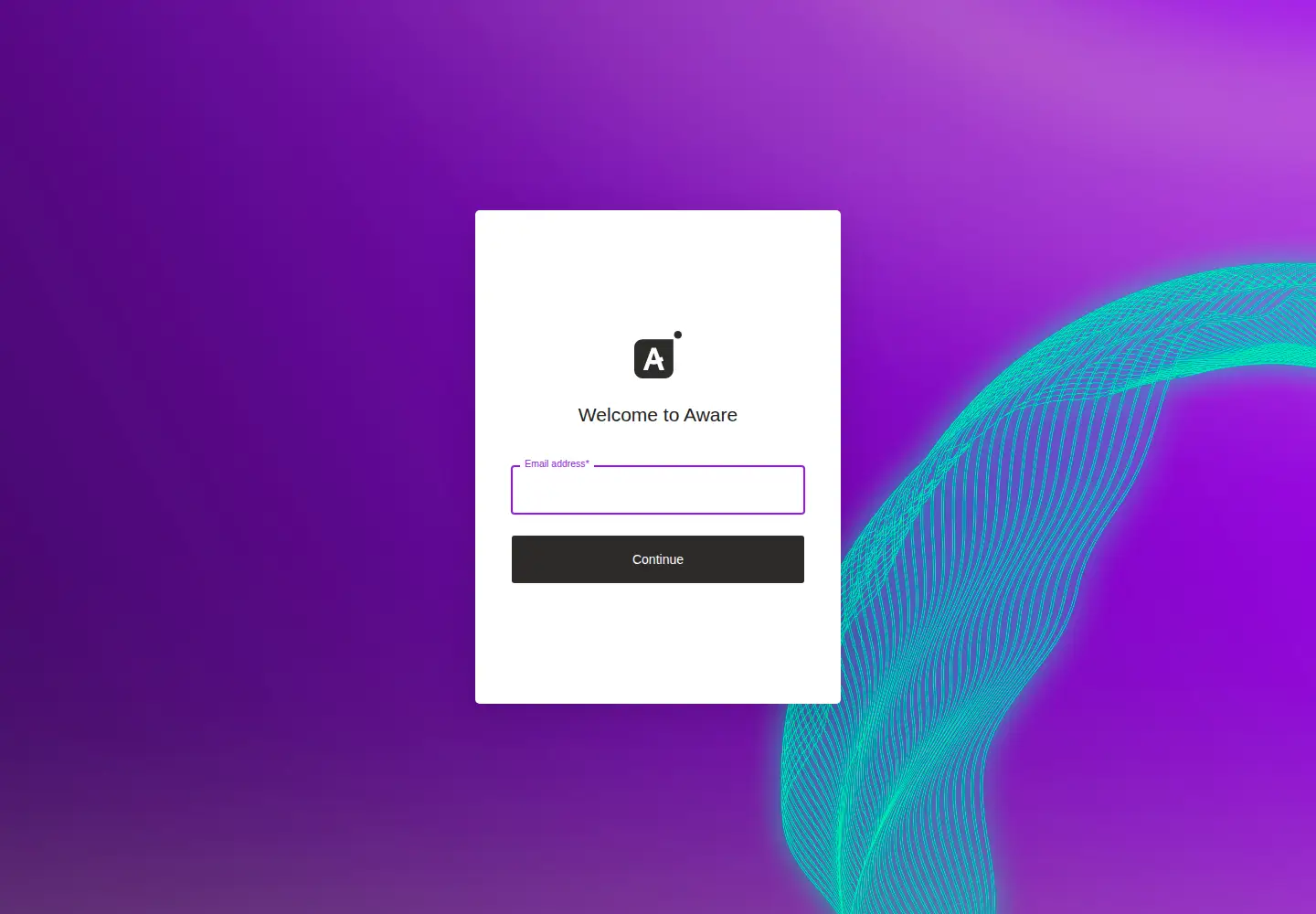 Captured homepage of aware.work in the current scan