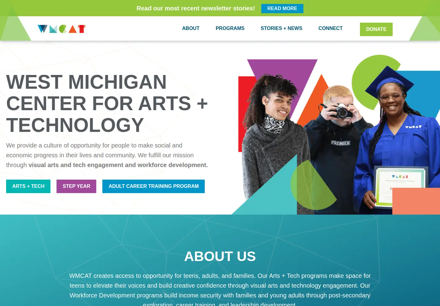 Captured homepage of wmcat.org in the current scan