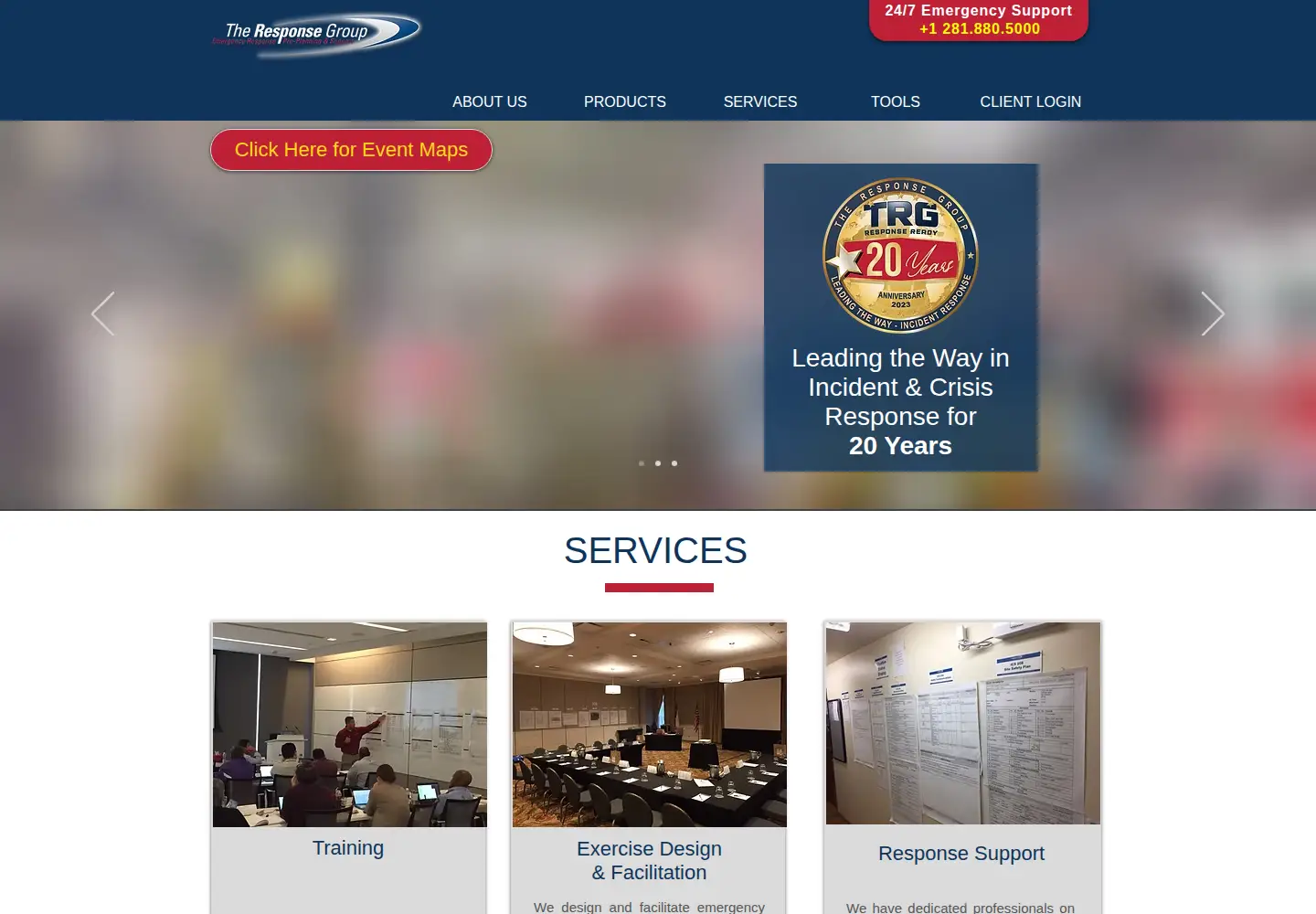 Screenshot of responsegroupinc.com