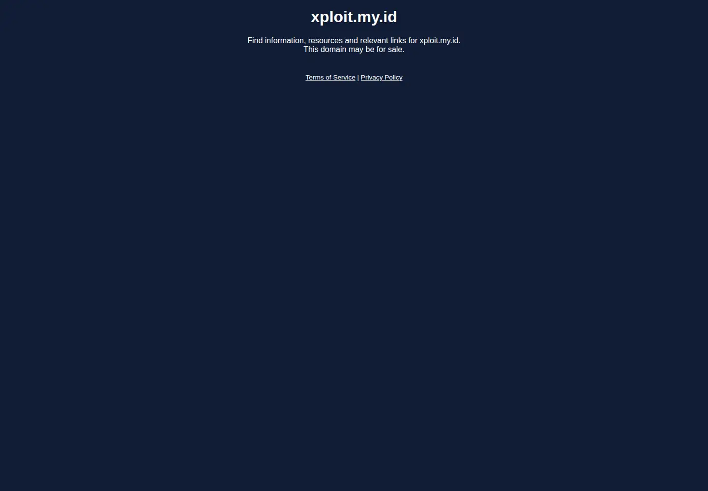 Captured homepage of xploit.my.id in the current scan