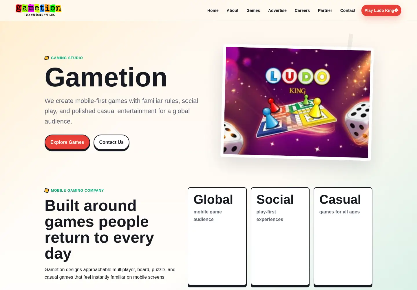Screenshot of gametion.com