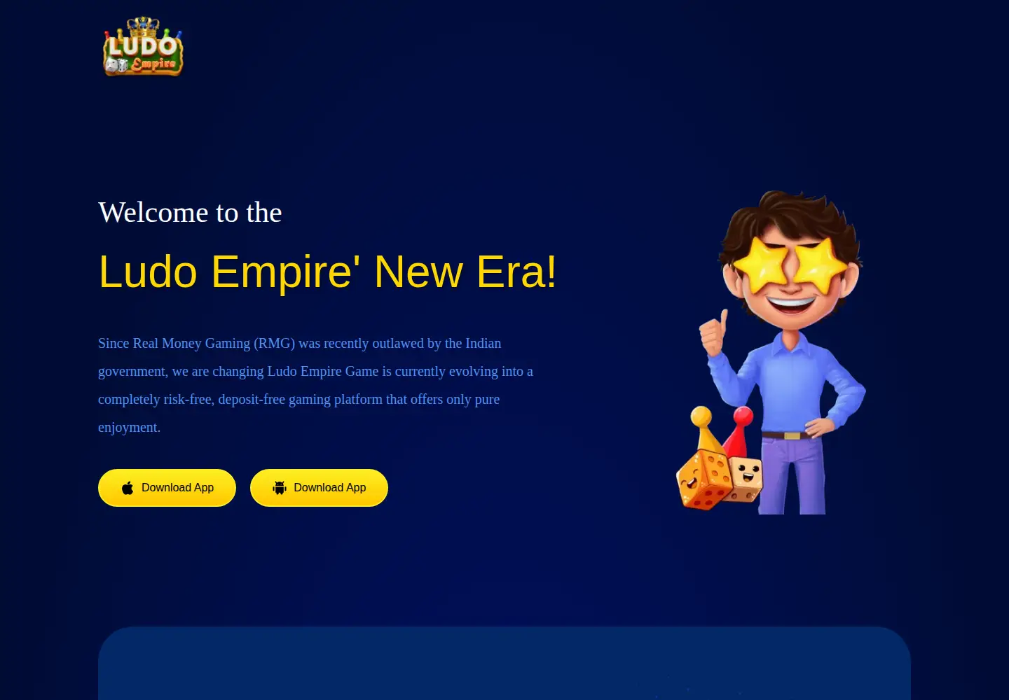Captured homepage of ludoempire.com in the current scan