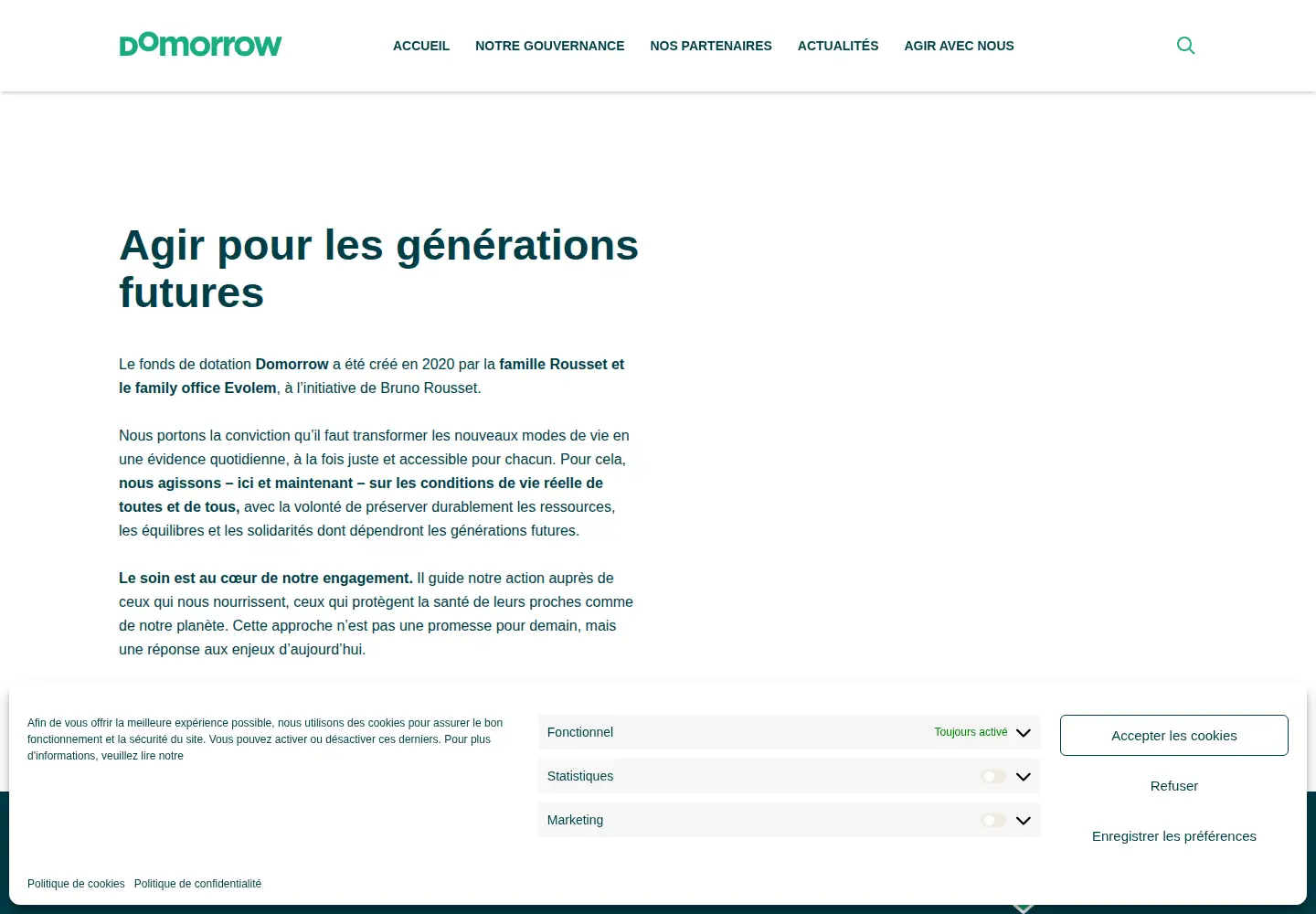 Screenshot of domorrow.org