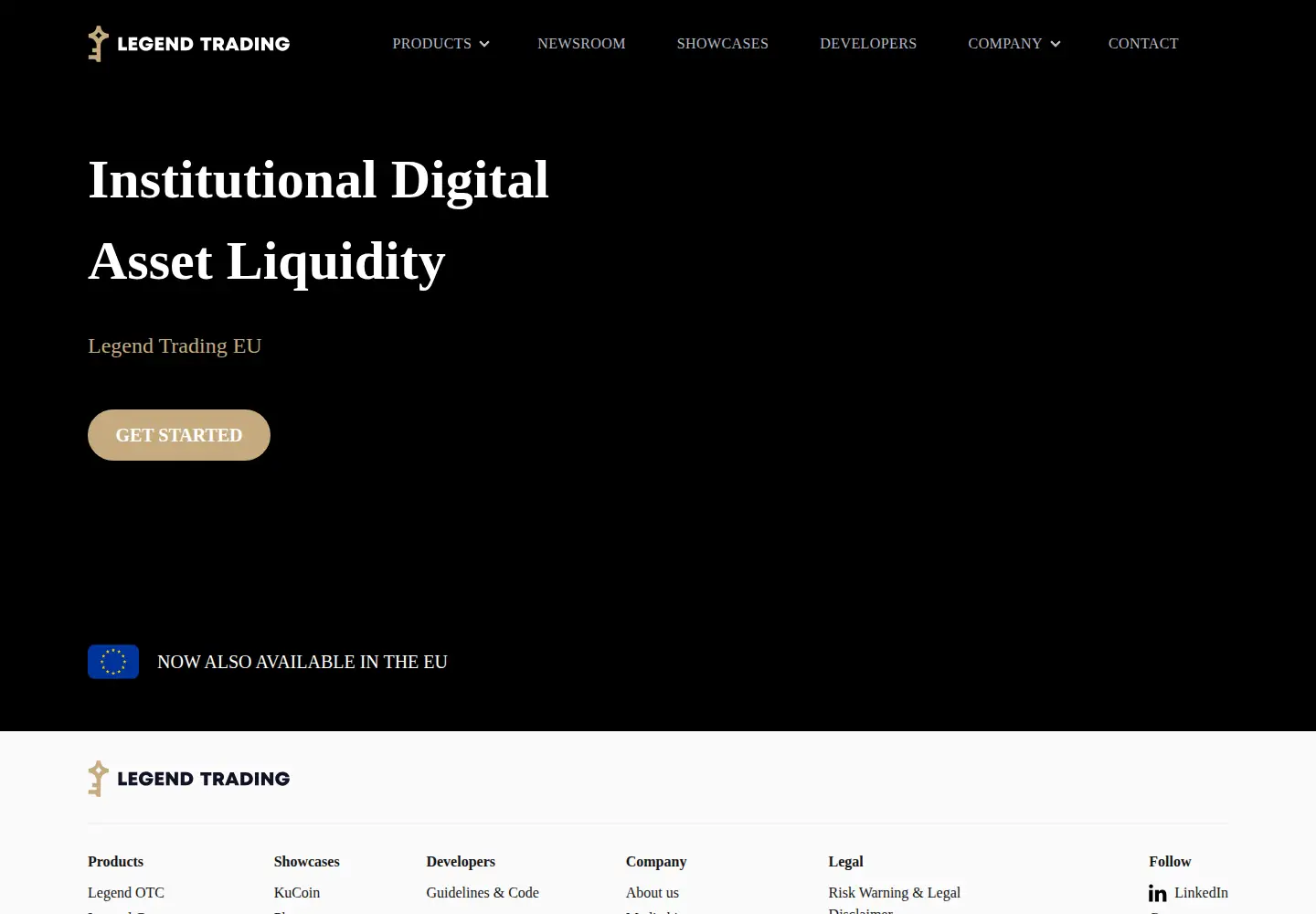 Captured homepage of legendtrading.com in the current scan