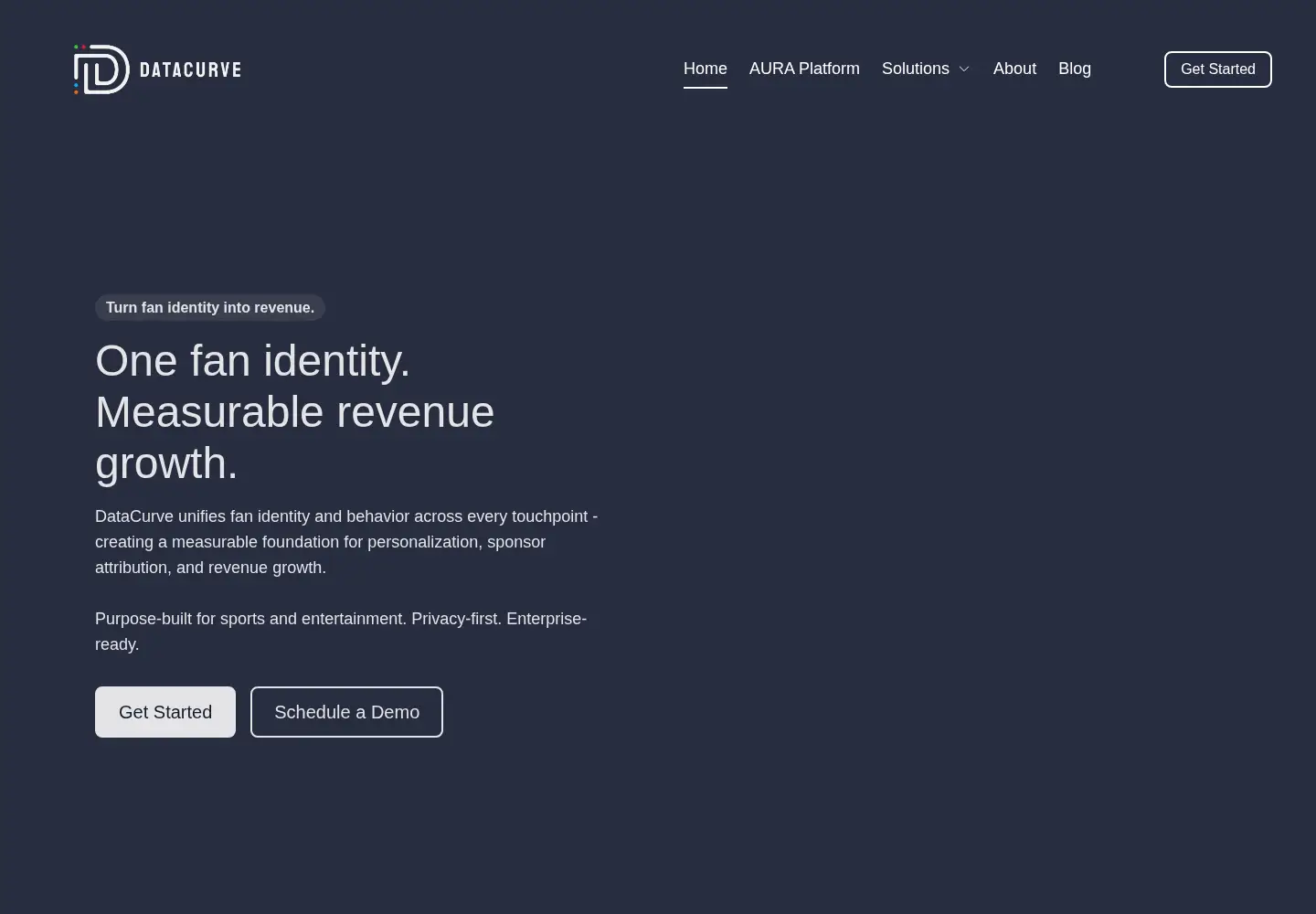 Screenshot of datacurve.io