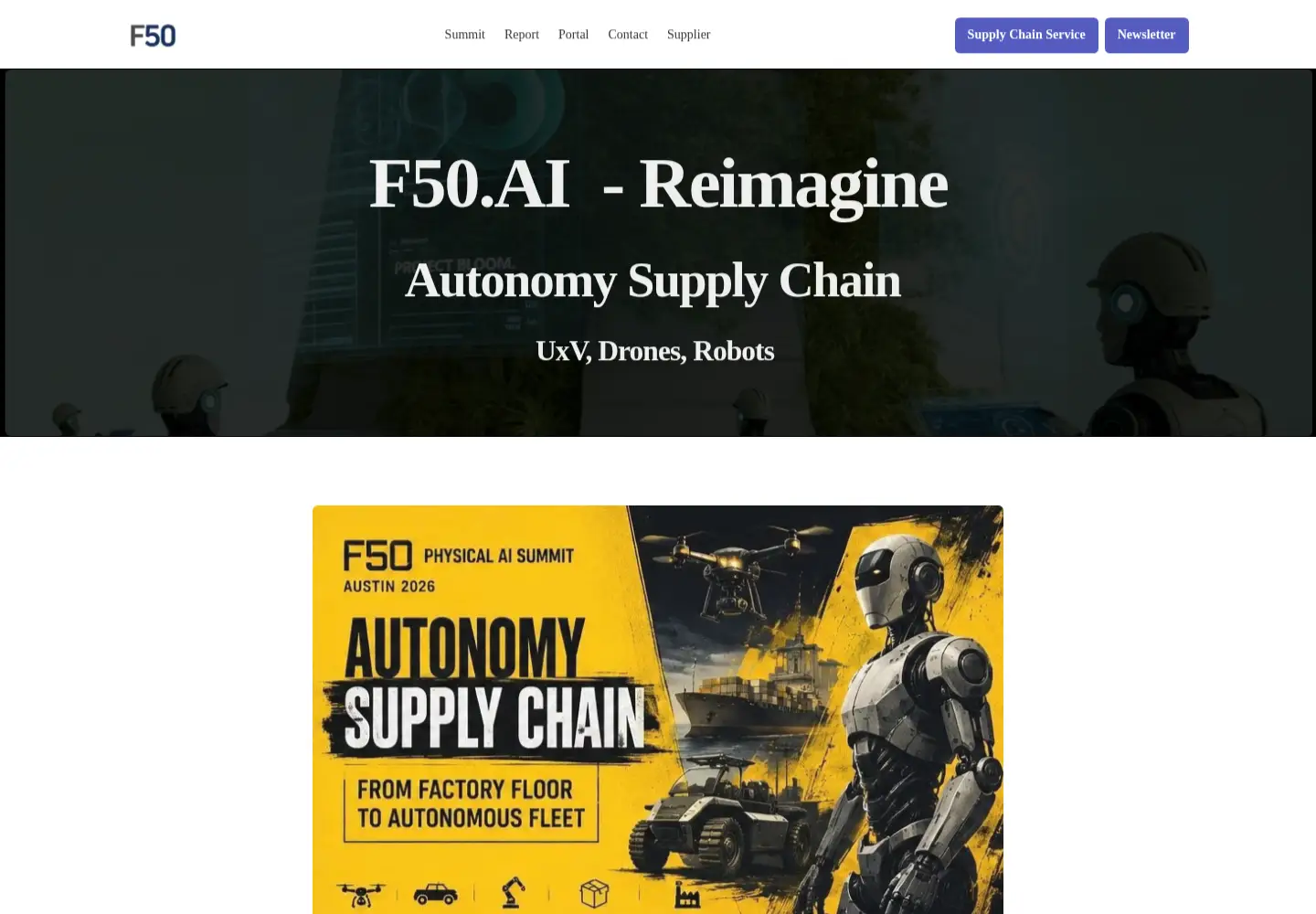Captured homepage of f50.io in the current scan