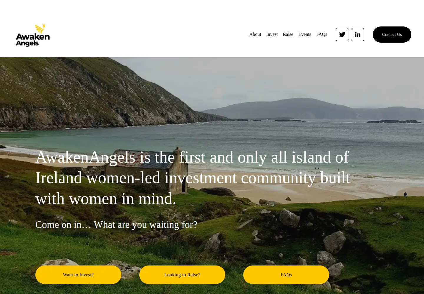 Screenshot of awakenangelshq.com