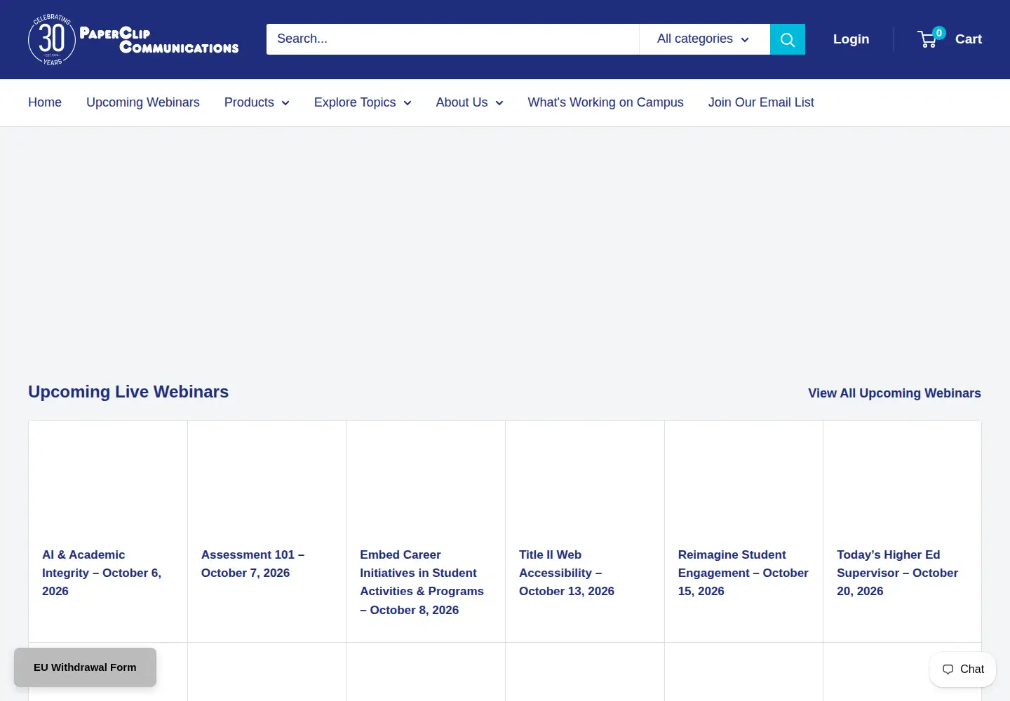 Captured homepage of paper-clip.com in the current scan