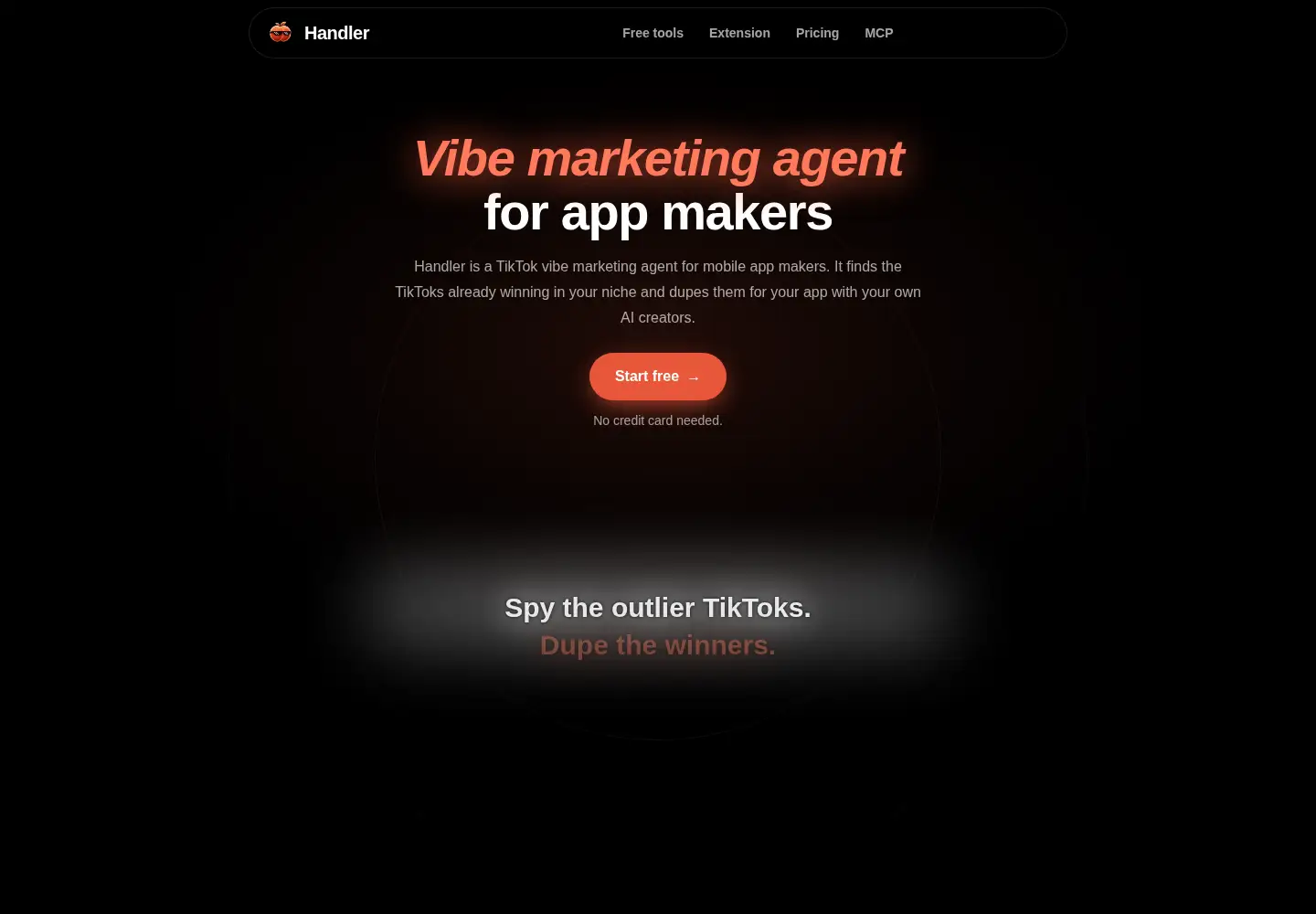 Captured homepage of gethandler.ai in the current scan