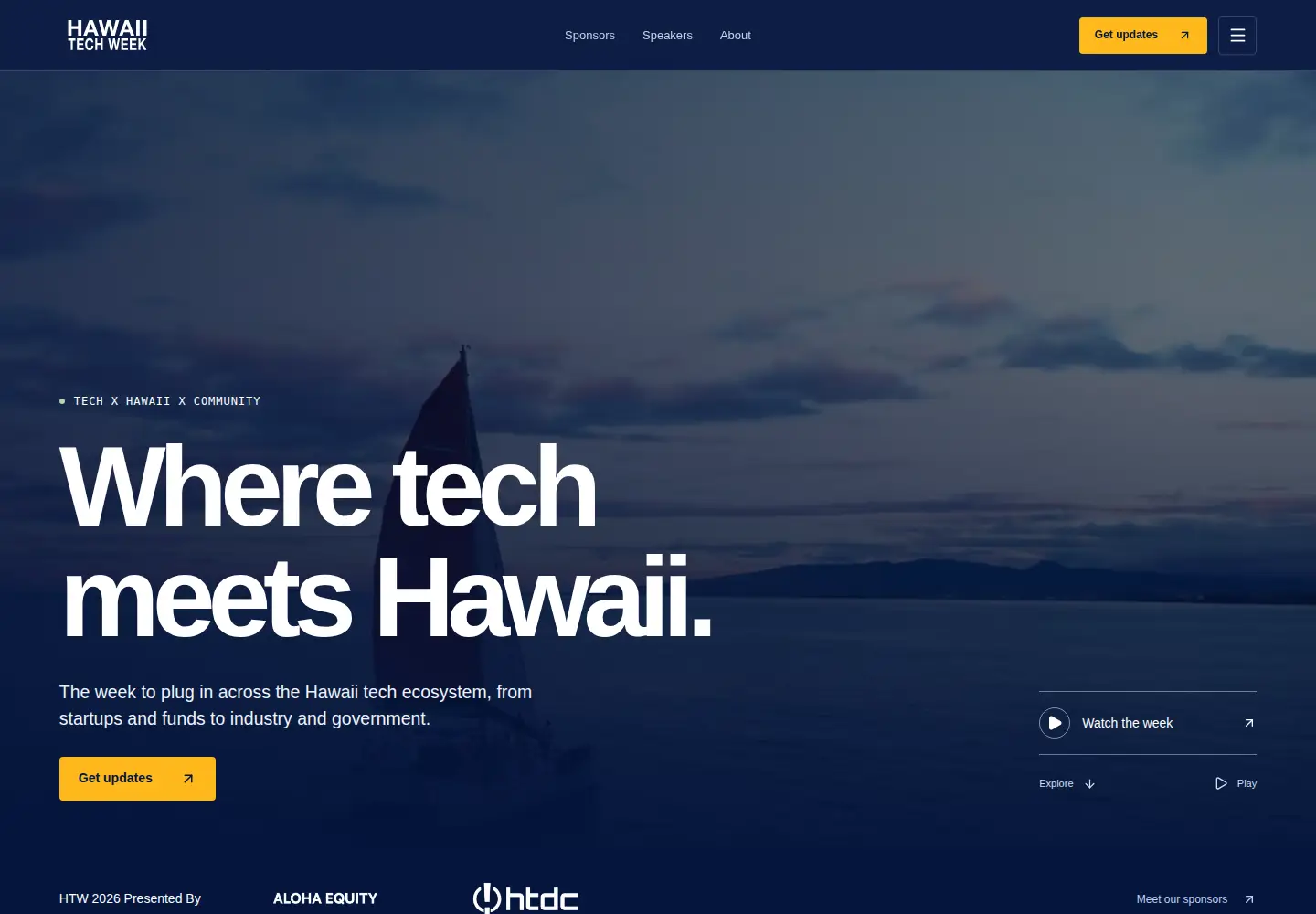 Captured homepage of honolulutechweek.com in the current scan