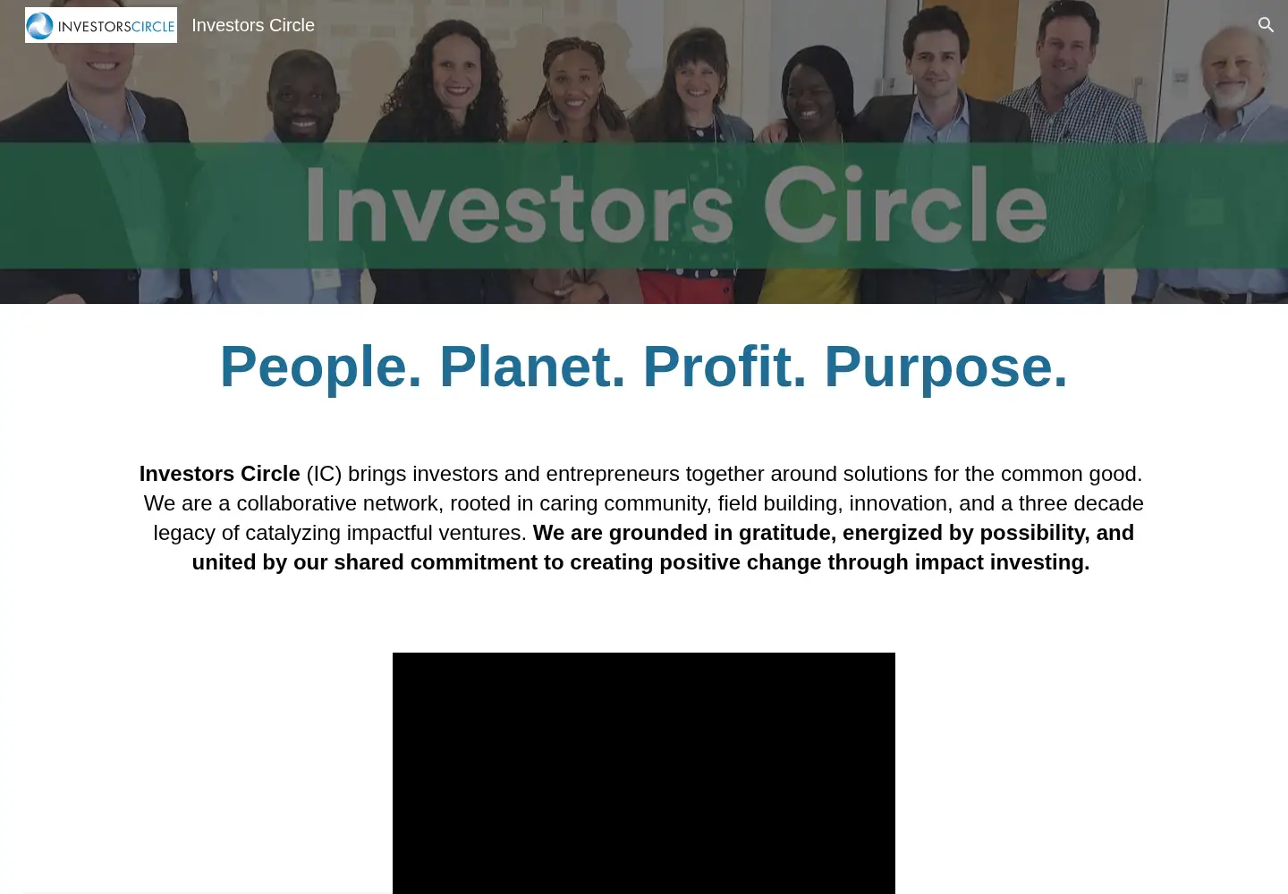 Screenshot of investors-circle.org