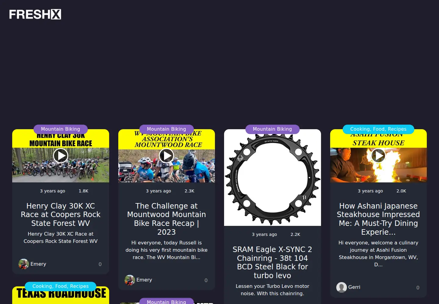 Screenshot of freshtotheextreme.com