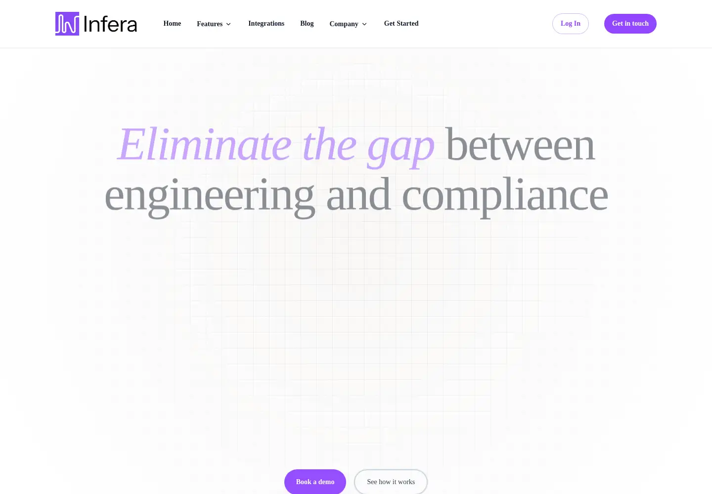 Captured homepage of infera.com in the current scan
