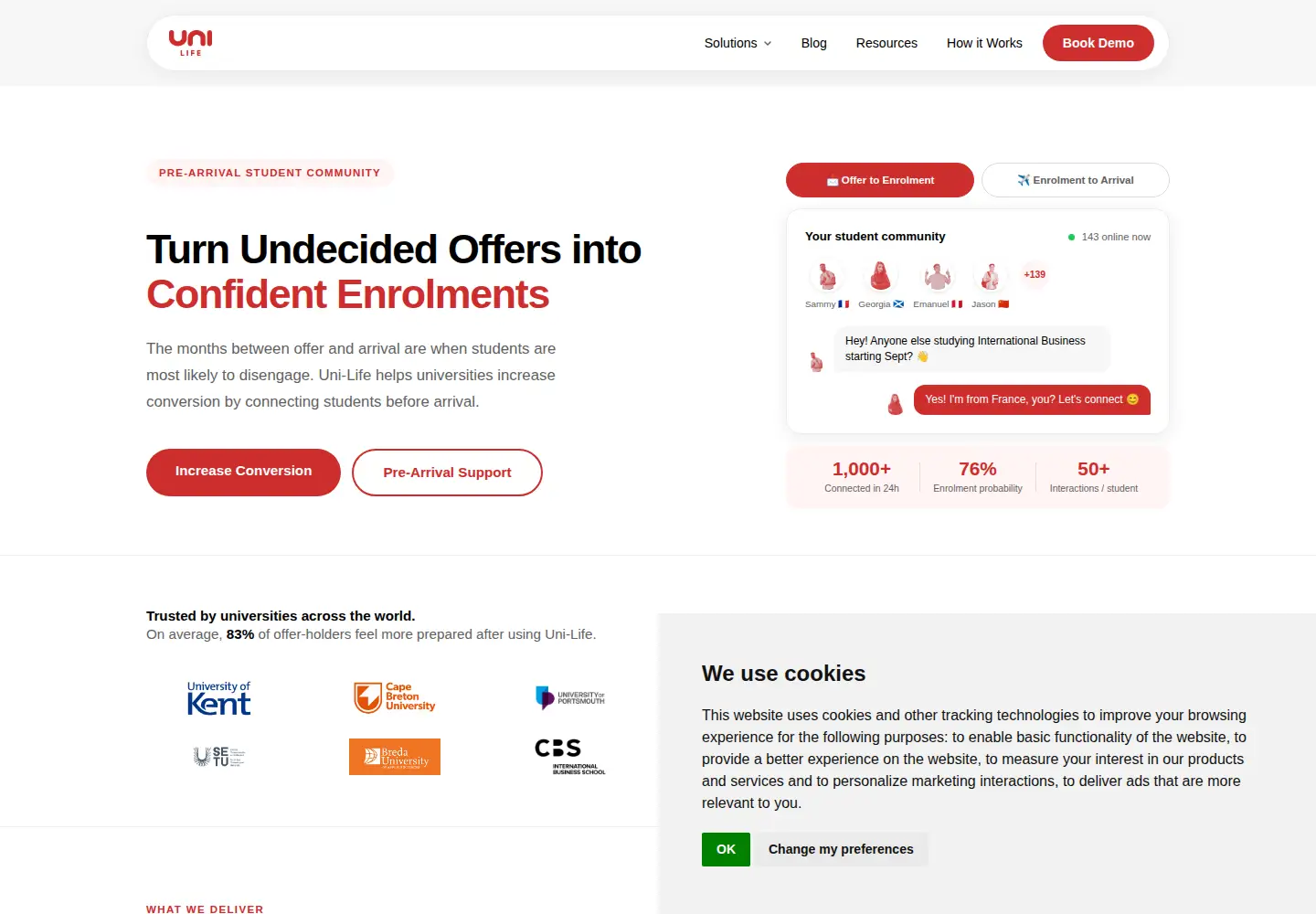 Screenshot of uni-life.nl